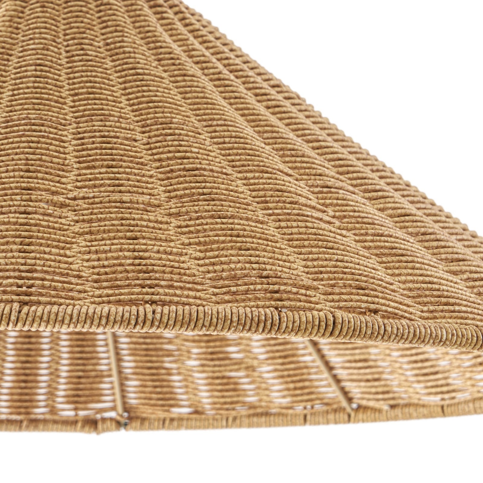 Venkovní stojací lampa Taniola, 195 cm, E27, kuželovitá, ratan, IP44 - Lucande