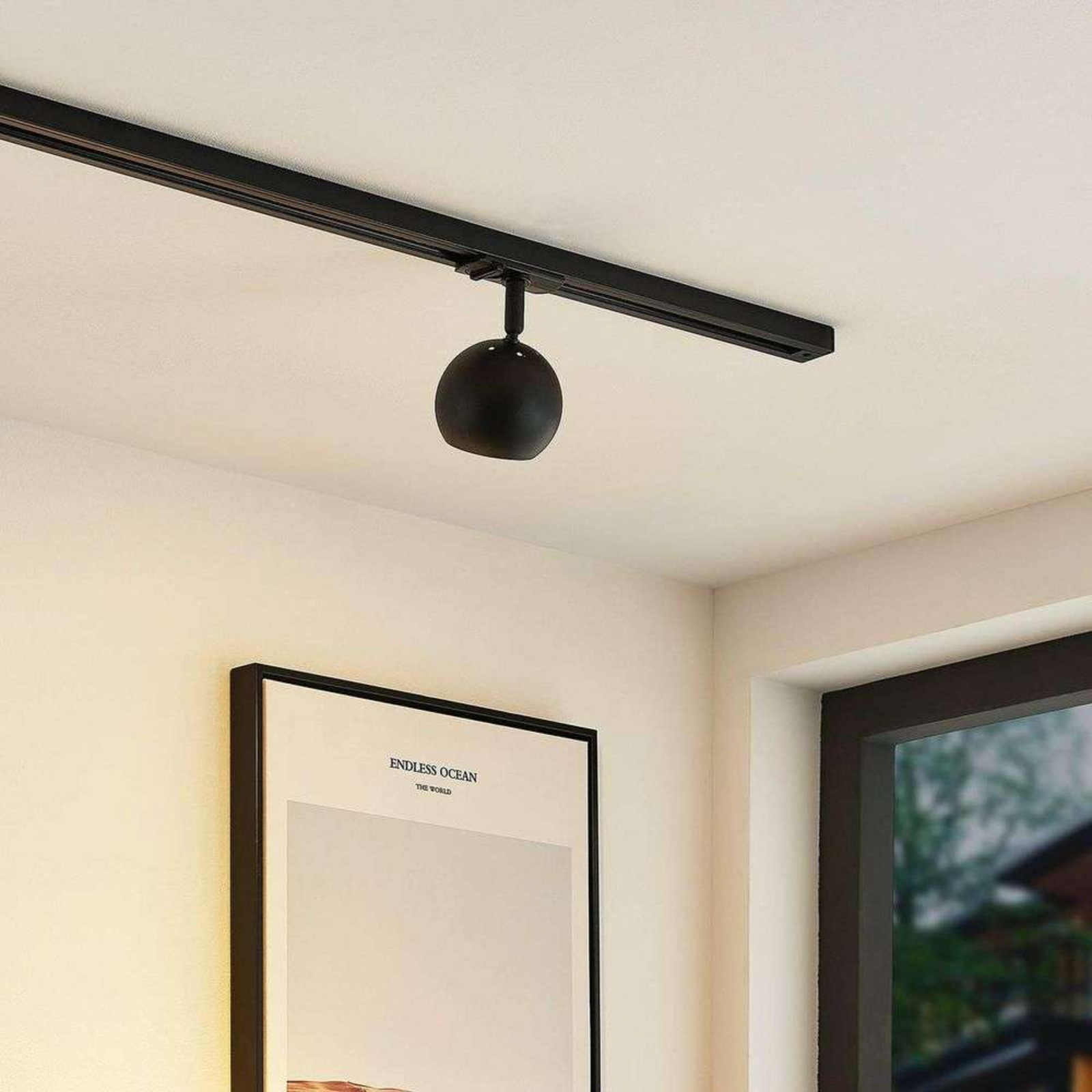 Linaro Round Trilho de luz GU10 Preto - Lindby