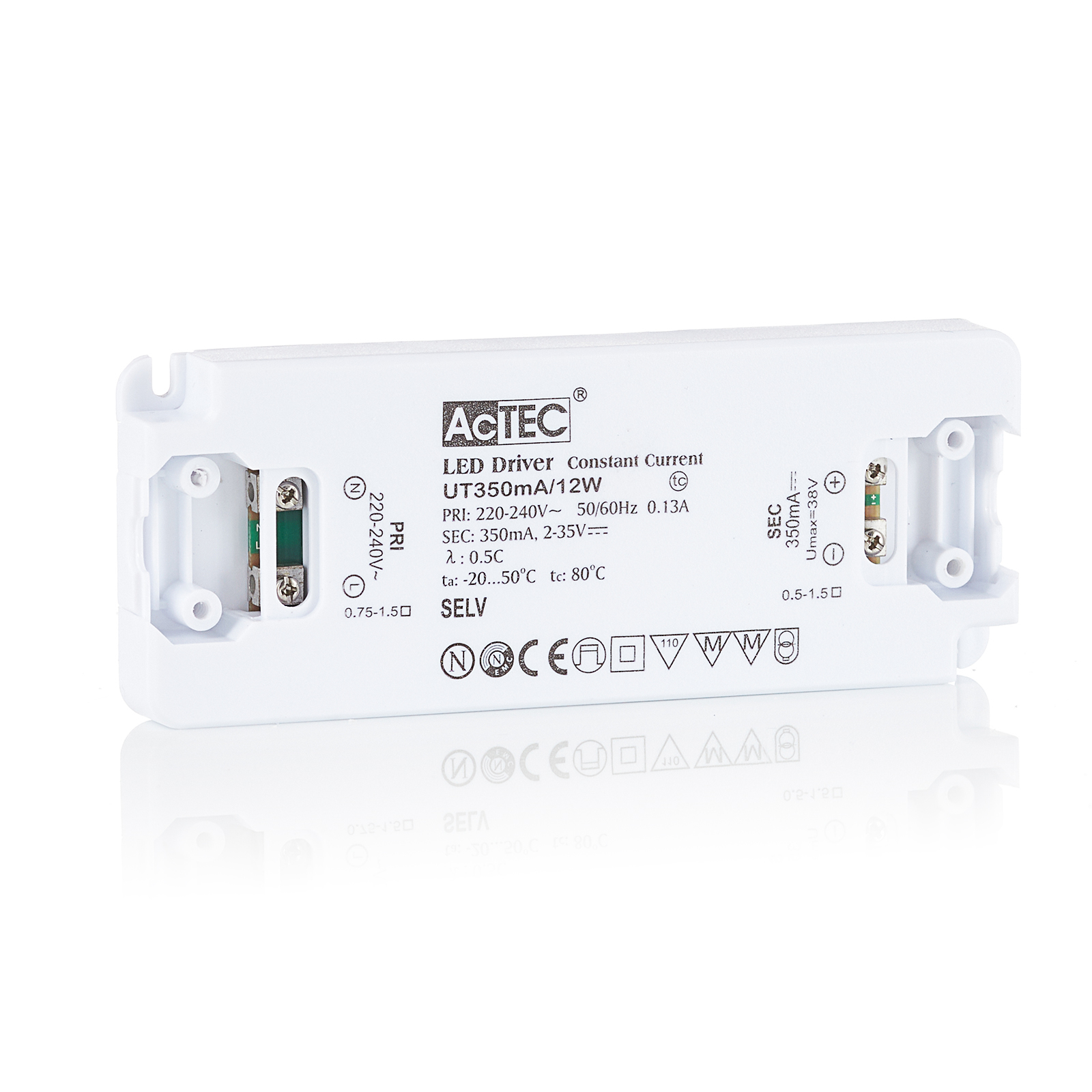 AcTEC Slim -LED-muuntaja CC 350mA, 12W