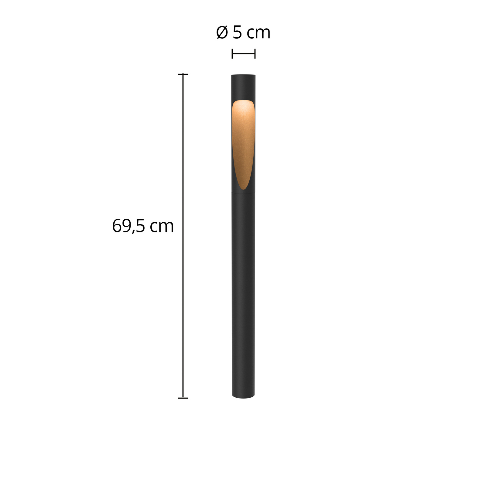 Louis Poulsen tuinpadverlichting Flindt, 940 zwart 70 cm voet 24 V