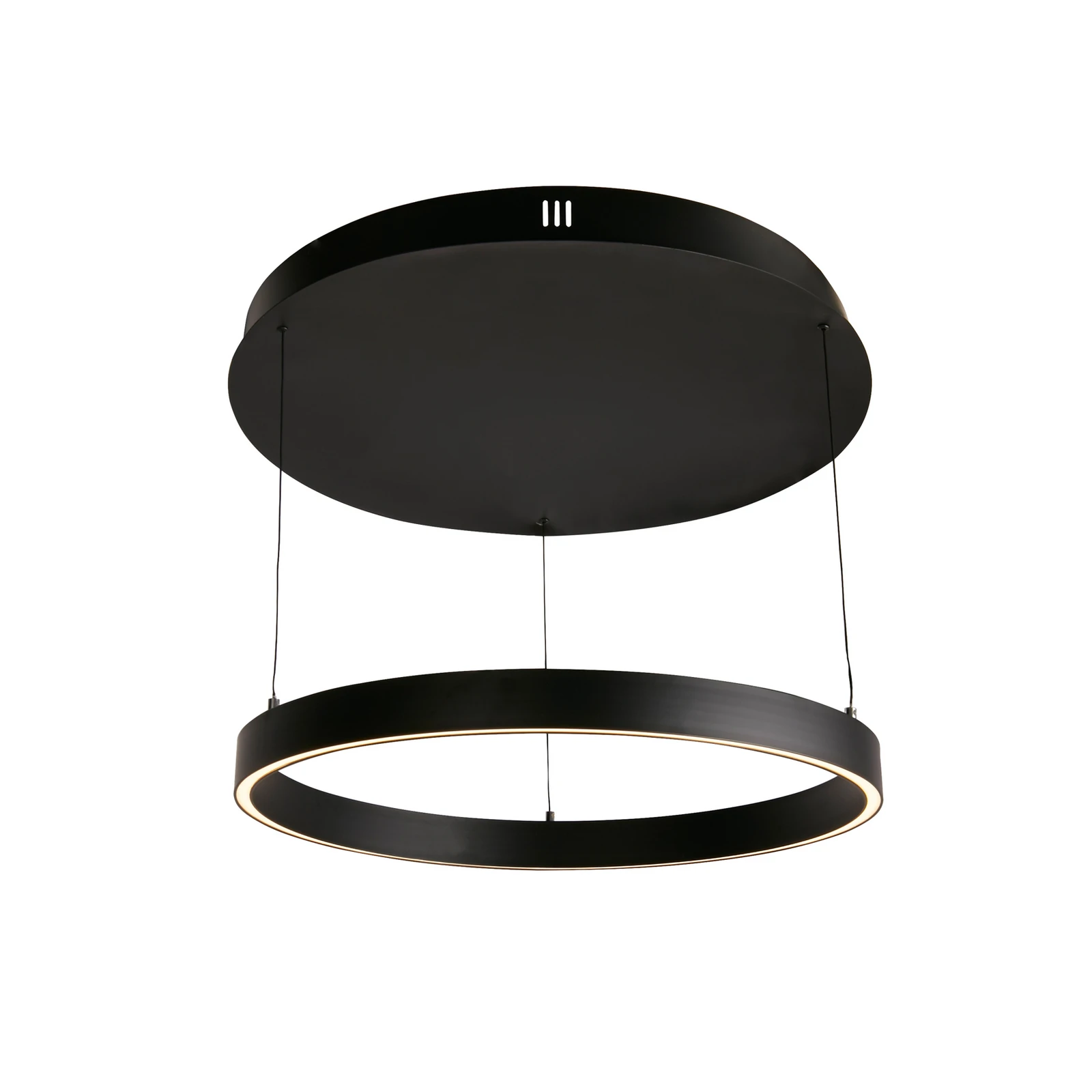Lampada LED a sospensione Layla, nera, Ø 64 cm CCT, regolabile in altezza