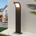 Arcchio, borne lumineuse LED Advik, 100 cm, anthracite, détecteur, IP54