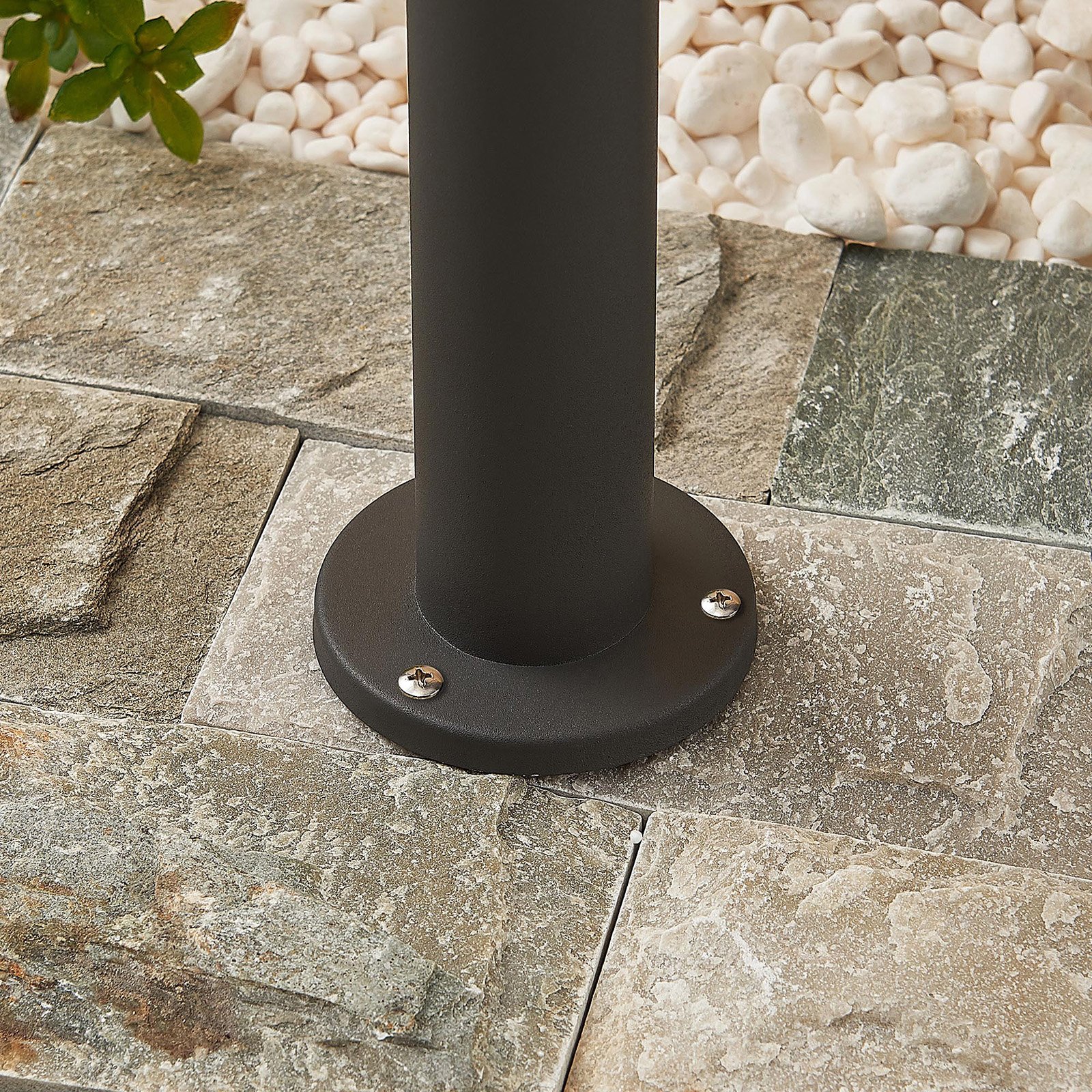 Yonan Outdoor Bollard  H60 Dark Grey/Clear - Lindby