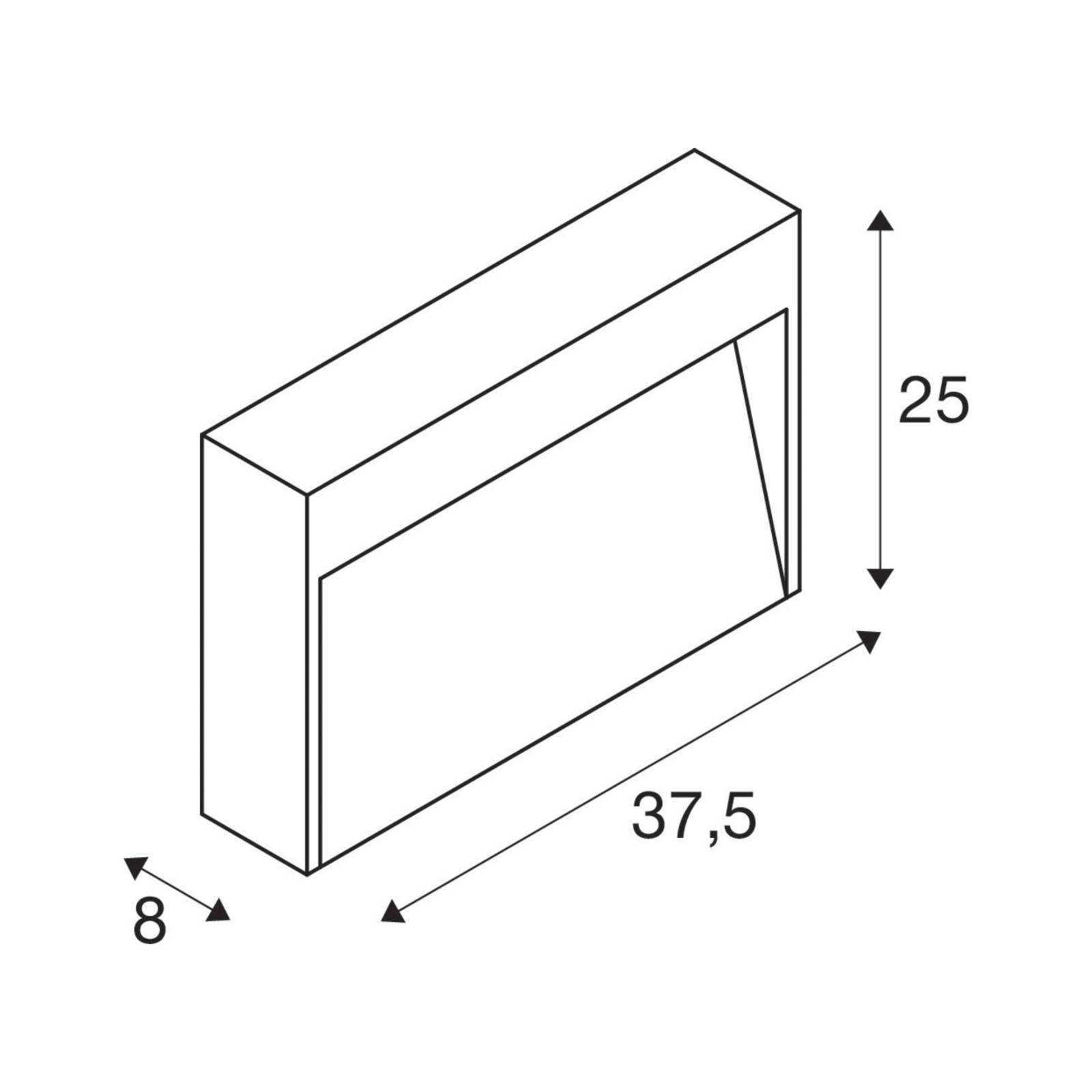 SLV Concreto LED-Außenwandleuchte, Breite 37,5cm günstig online kaufen