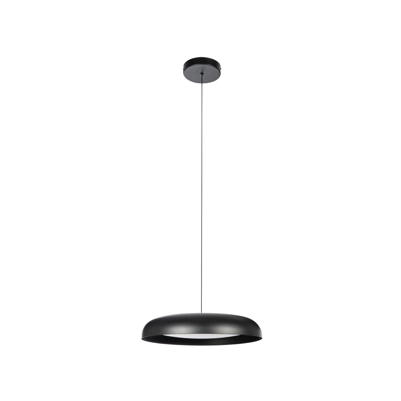 Lindby Florie LED pendant light, black, metal, Ø 40 cm