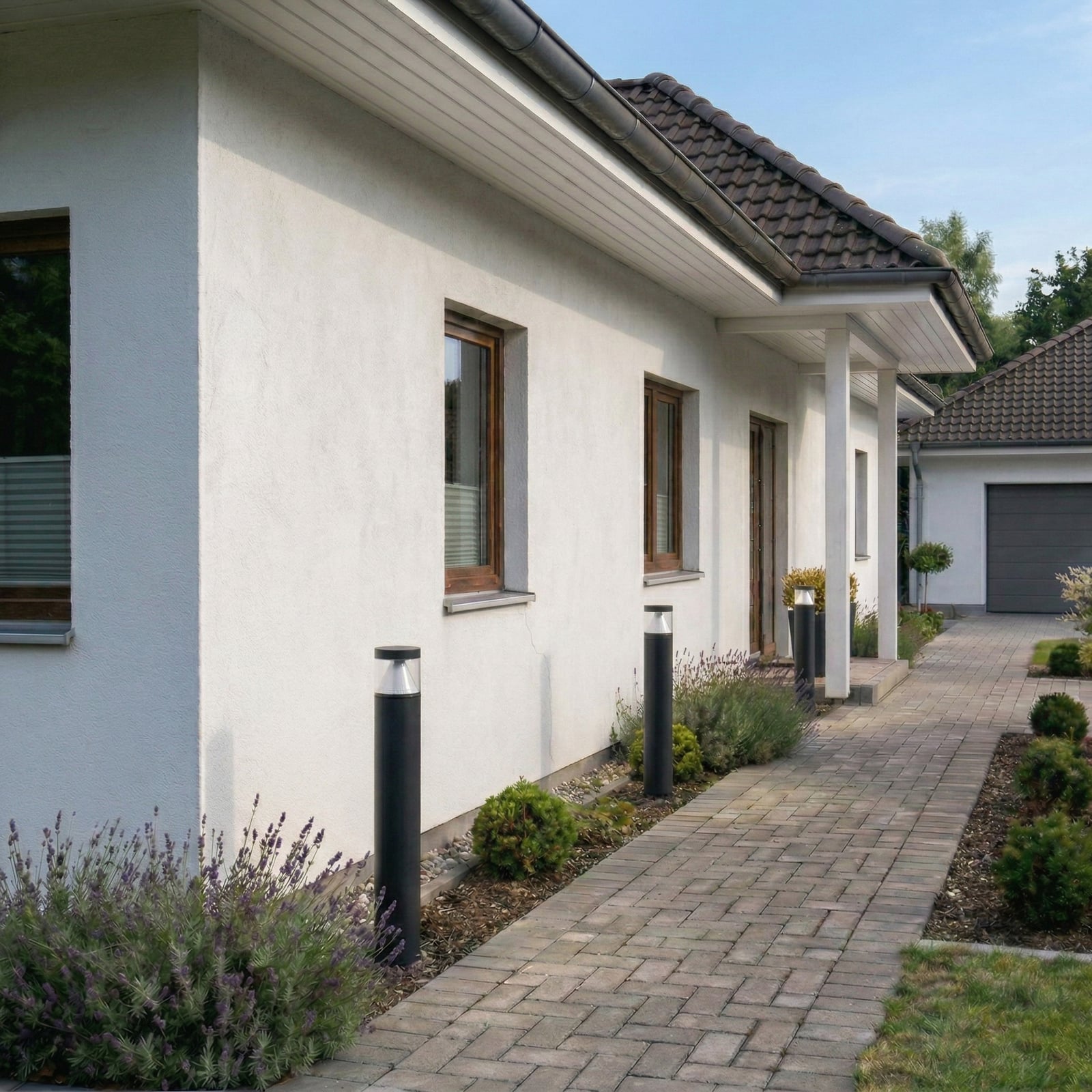 Darja Lámpara para Jardín Dark Grey/White - Lucande