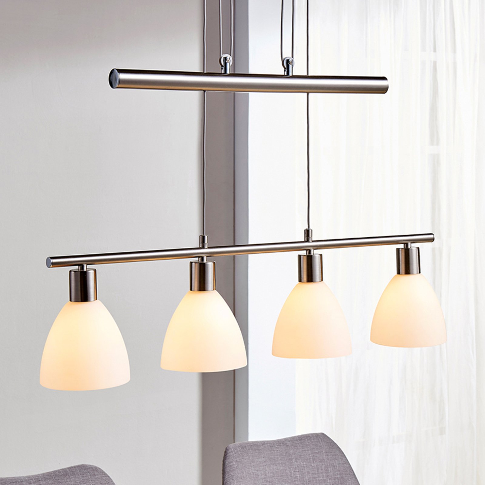 Simeon Lampada a Sospensione White/Nichel - Lindby