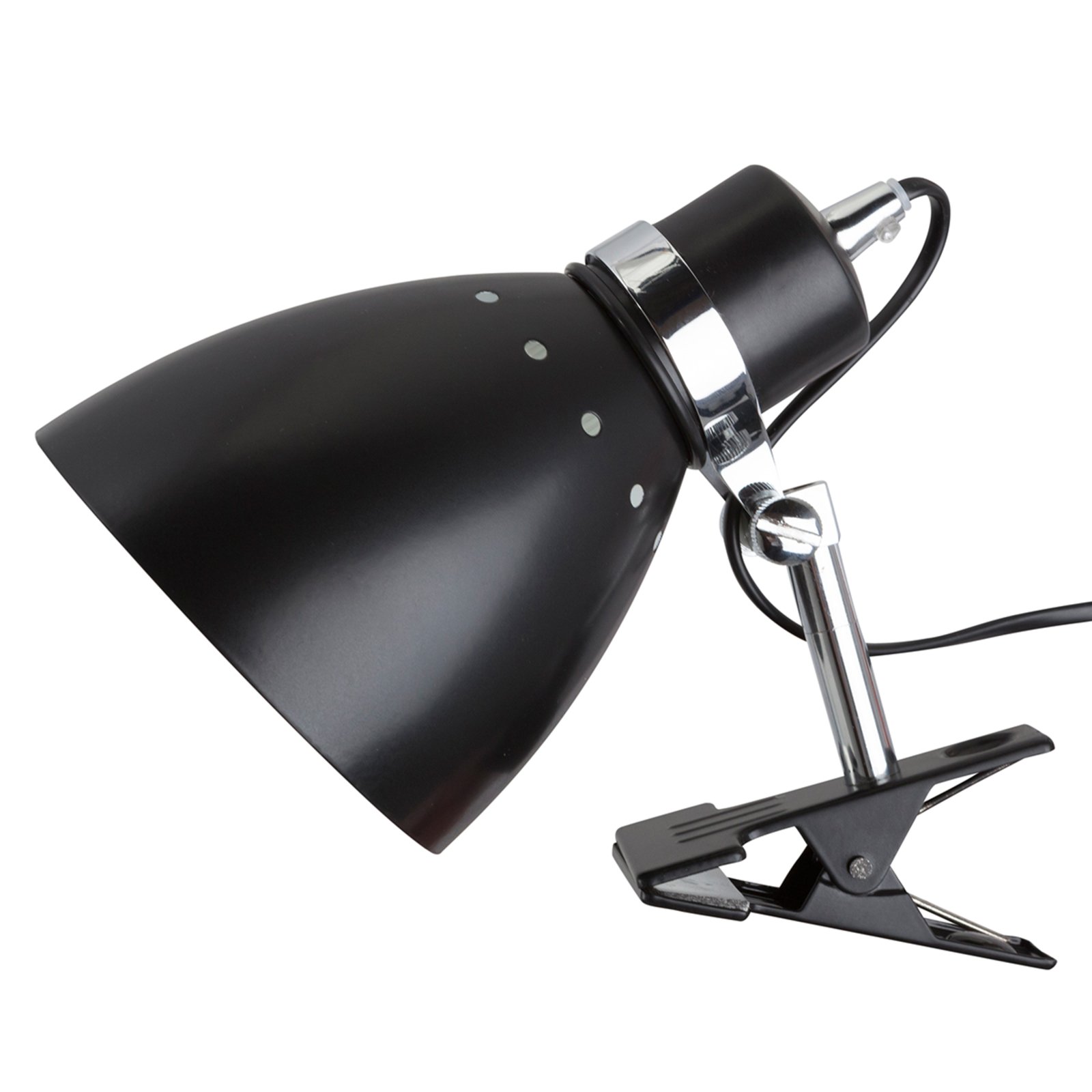 Práctica lámpara de pinza Spring en color negro