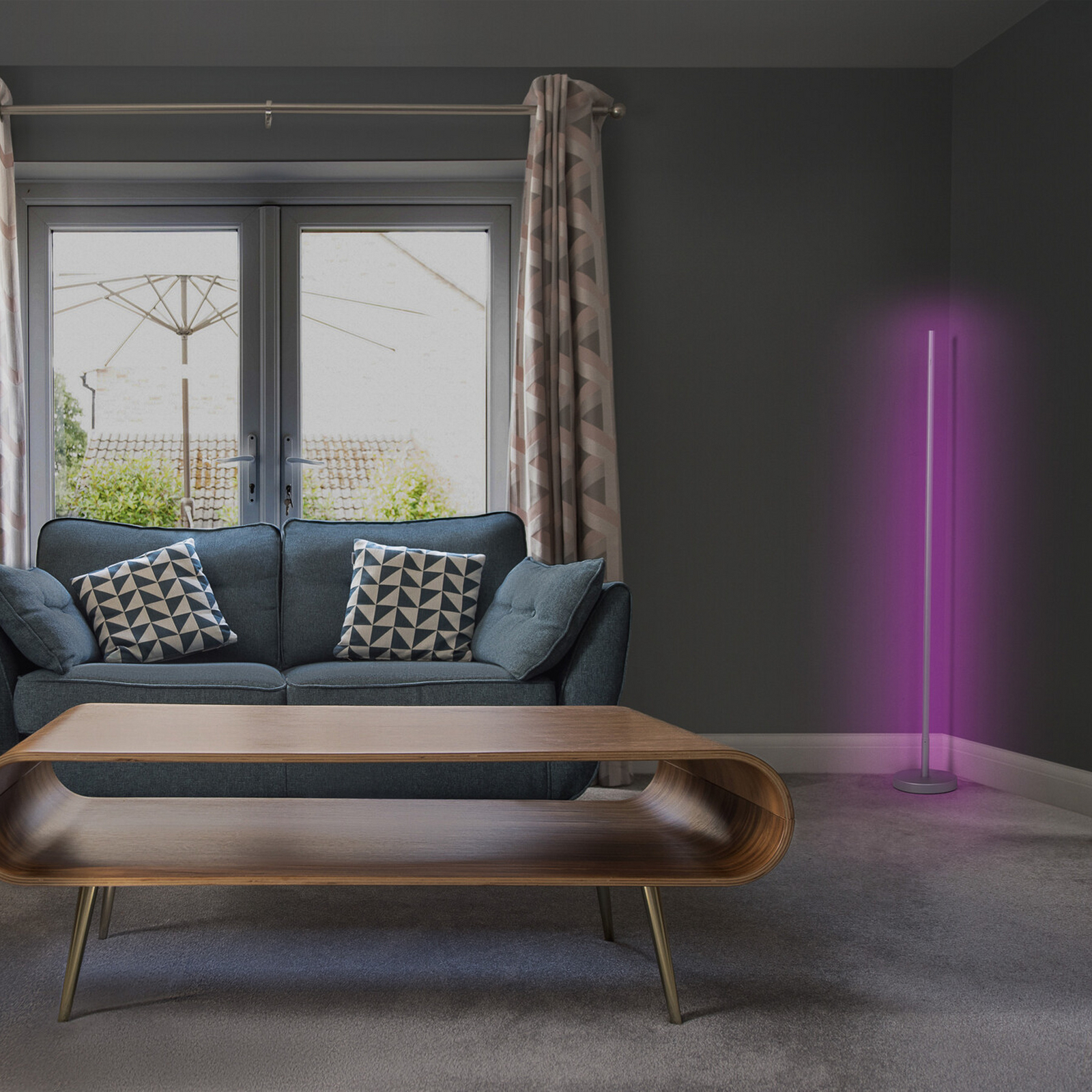 OSRAM SMART+ WiFi-lattiavalaisin CORNER MAGIC hopea 140 cm RGB