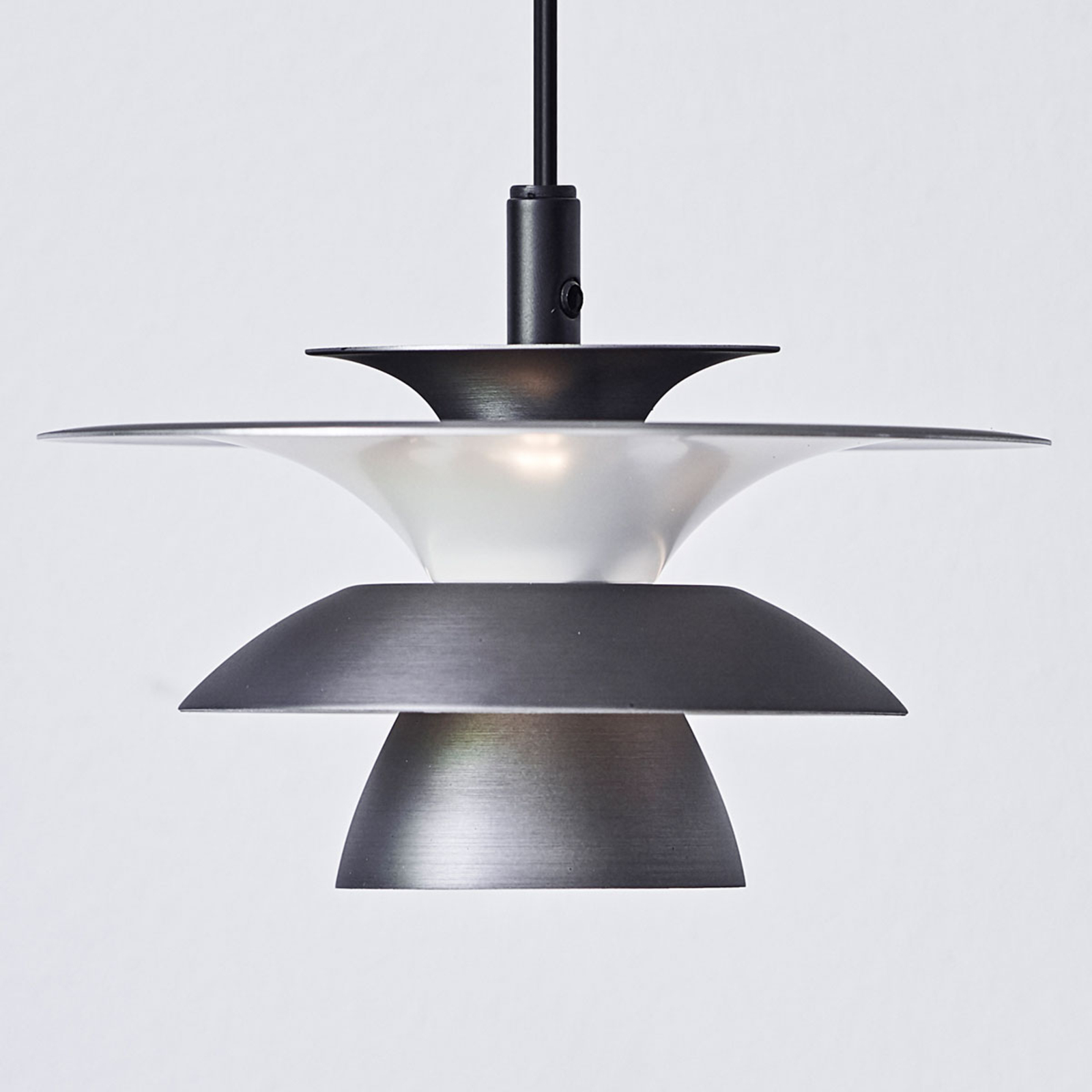BELID Picasso LED pendant light 1-bulb 18 cm grey oxide, for Living / Dining Room, metal, G9, 4 W, energy efficiency: A+, H: 10.2 cm