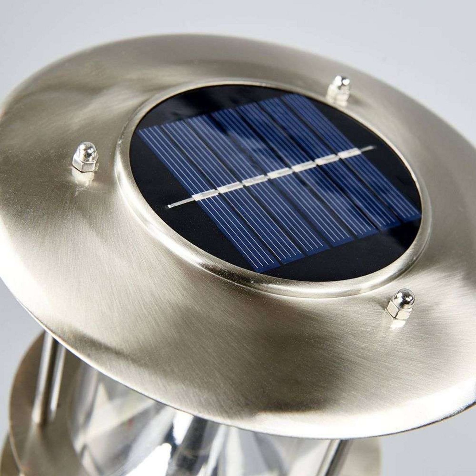 Sumaya LED Solárne Články Záhradná Lampa Stainless Steel/Clear - Lindby