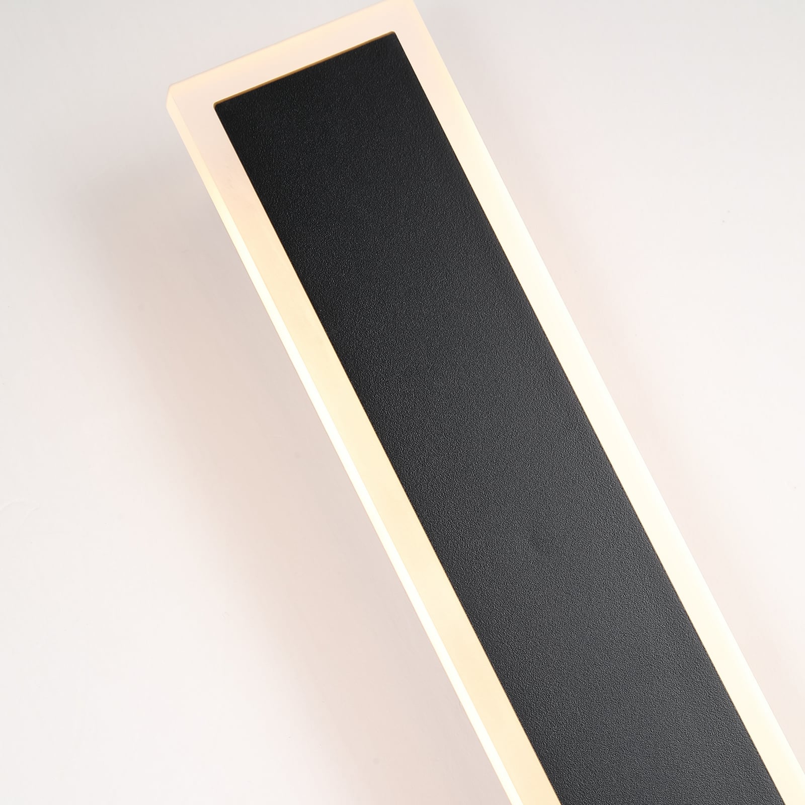 Applique da esterni LED Bordo Square, altezza 60 cm, nero, alluminio