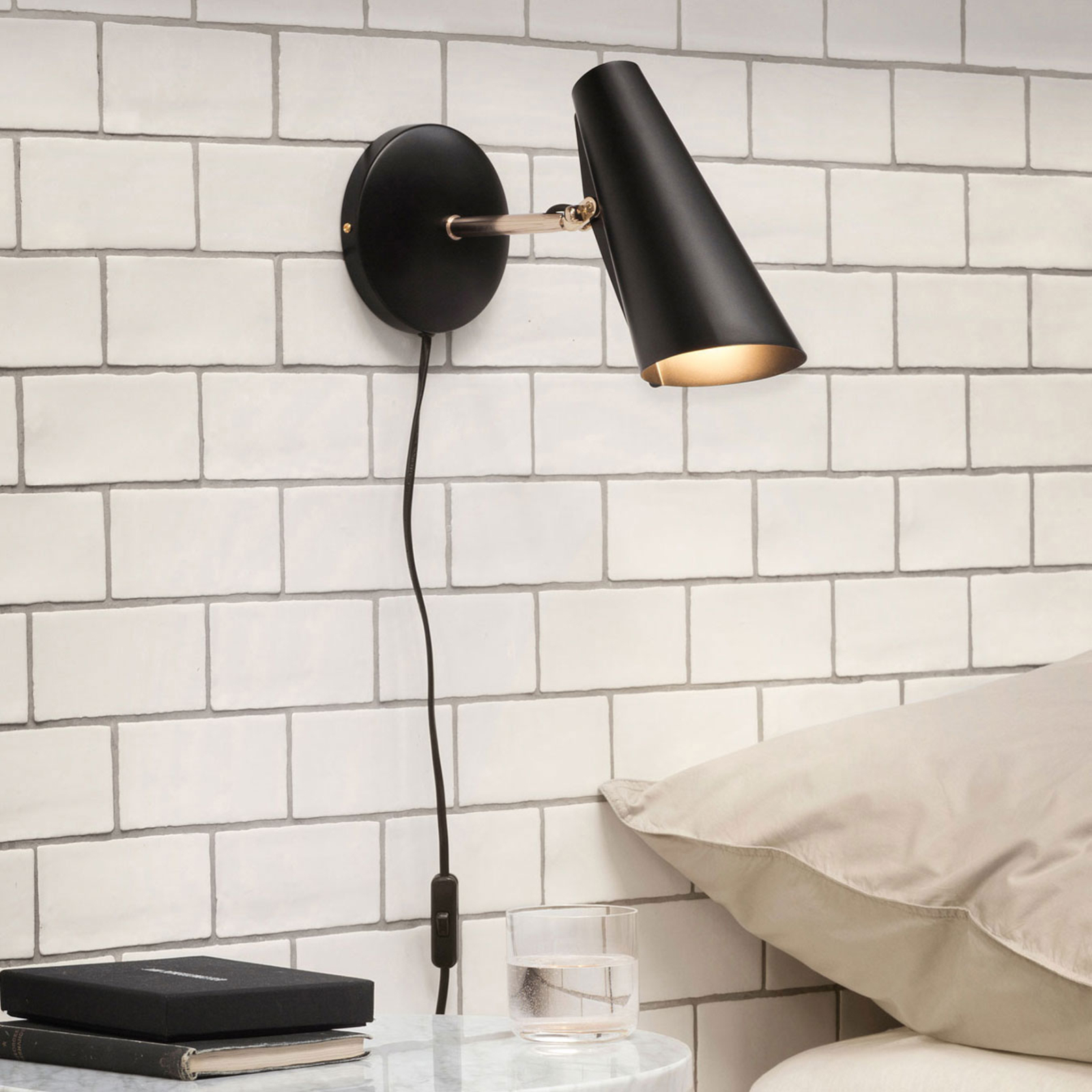 Nástenné svetlo Birdy 31,5 cm čierna/oceľová - Northern Nástenné svetlo Birdy 31,5 cm čierna/oceľová - Northern