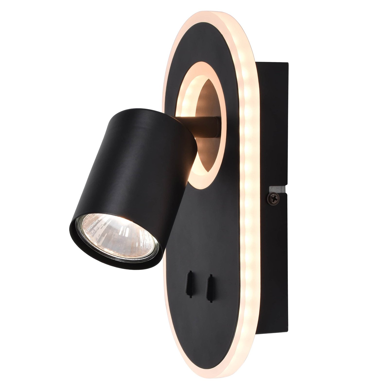 Kimon LED-vegglampe, svart