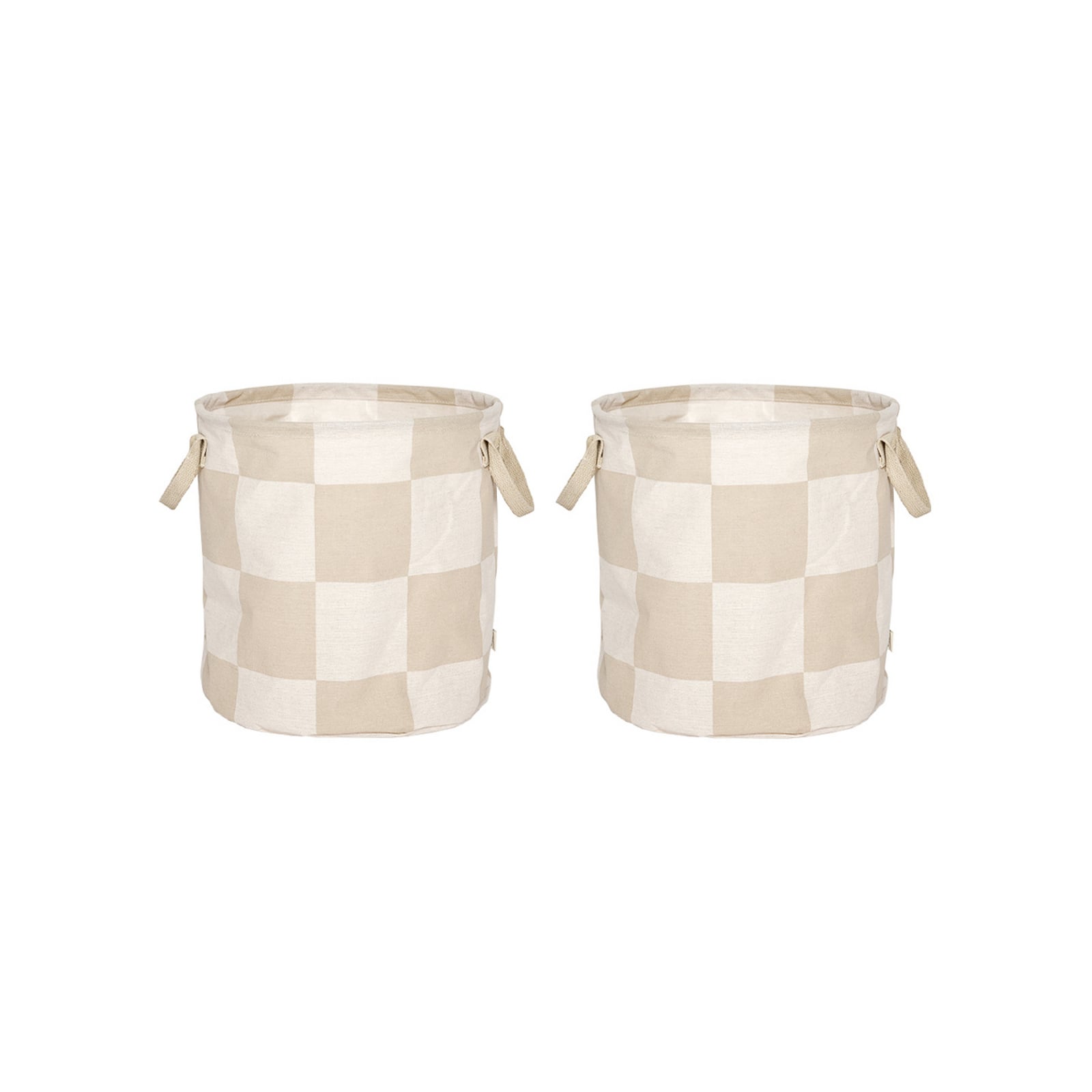 Chess Korb, beige/weiß, 2er-Set, 32 cm - OYOY Living Design