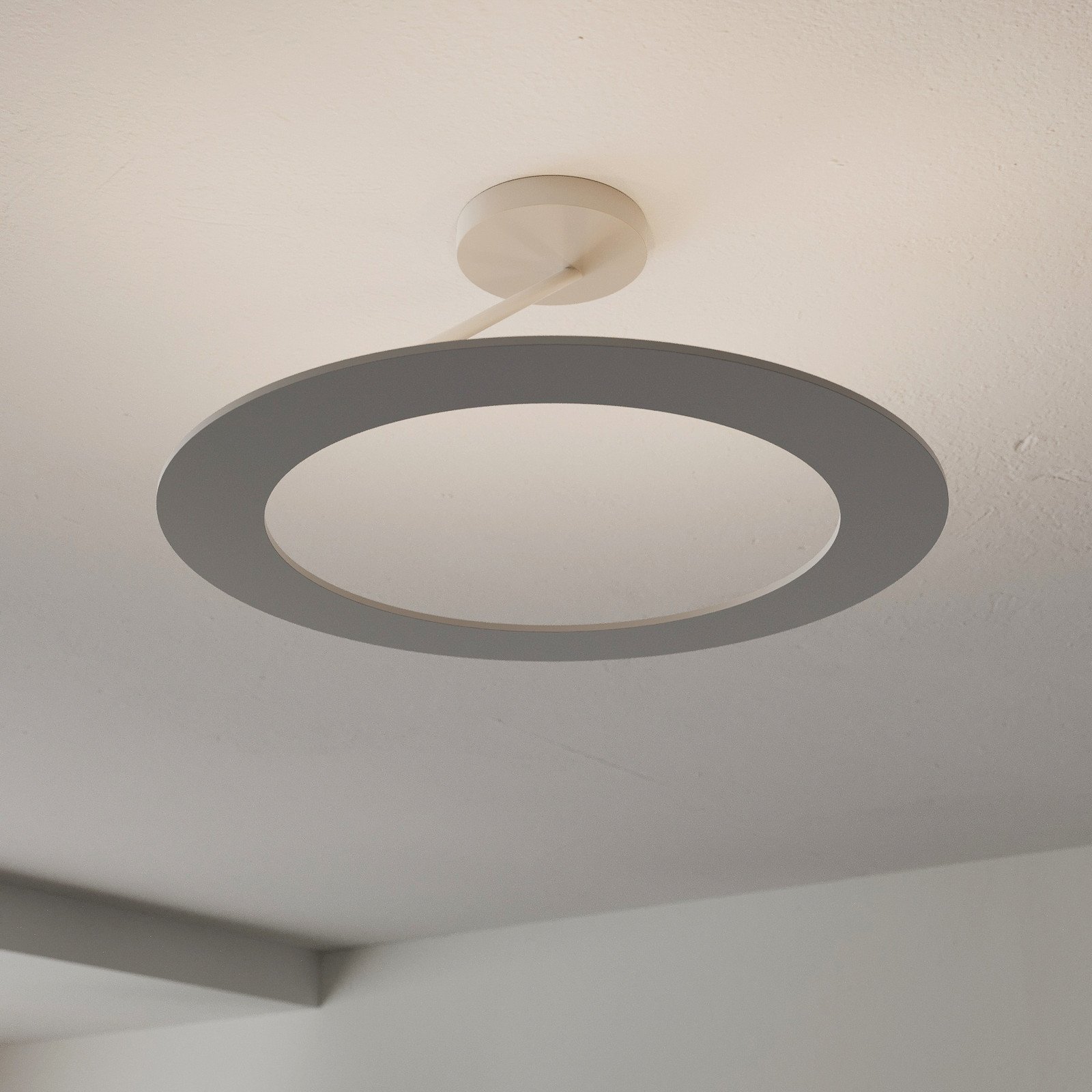 Bopp Stella plafonieră 1 inel Ø 30cm aluminiu/alb - Camera de zi / sufragerie - modern - Metal