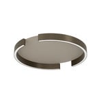 Plafonnier LED COPERTINO, bronze, Ø 45 cm, métal, CCT