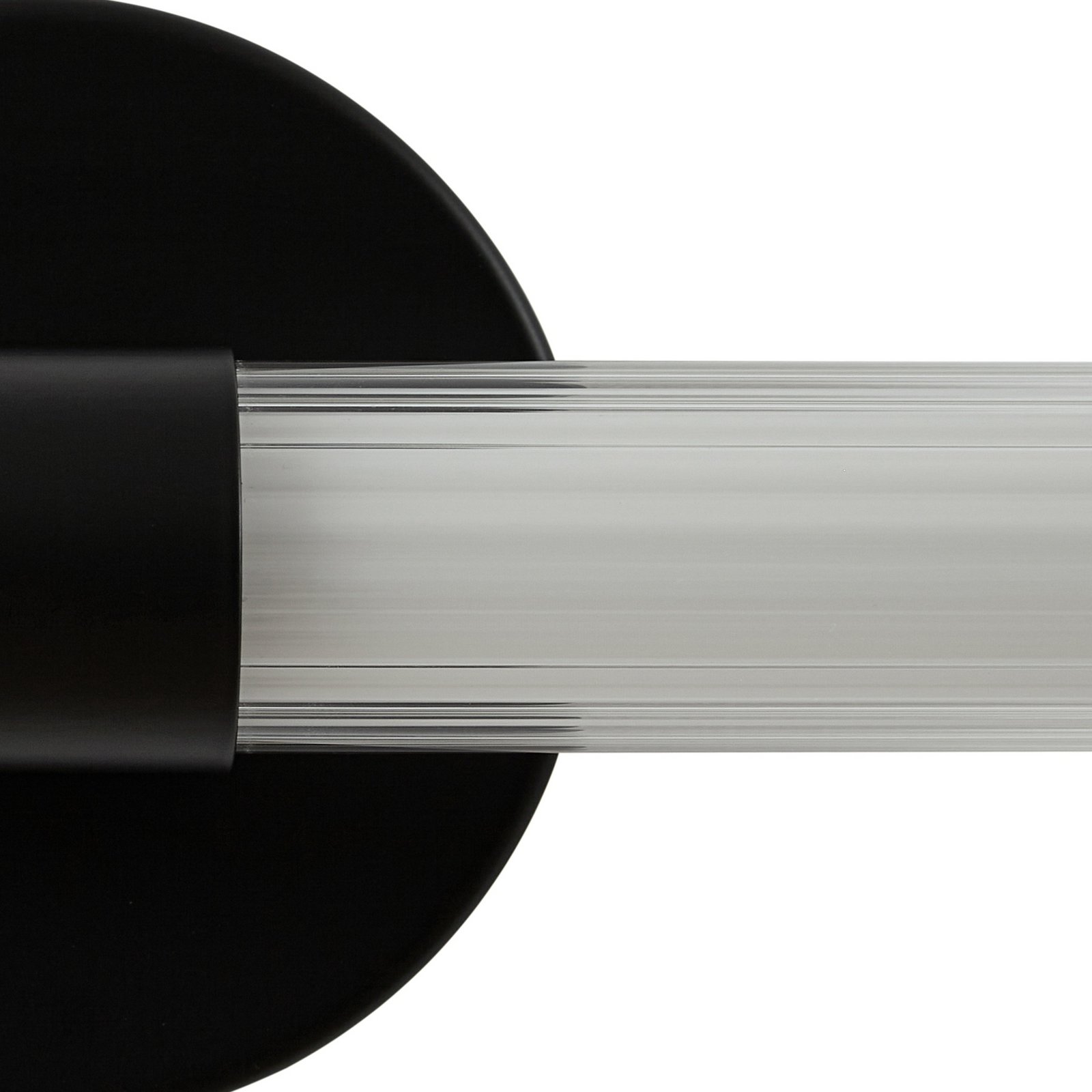 Lucande Melisa LED wall light, black, 90 cm, CCT, IP44