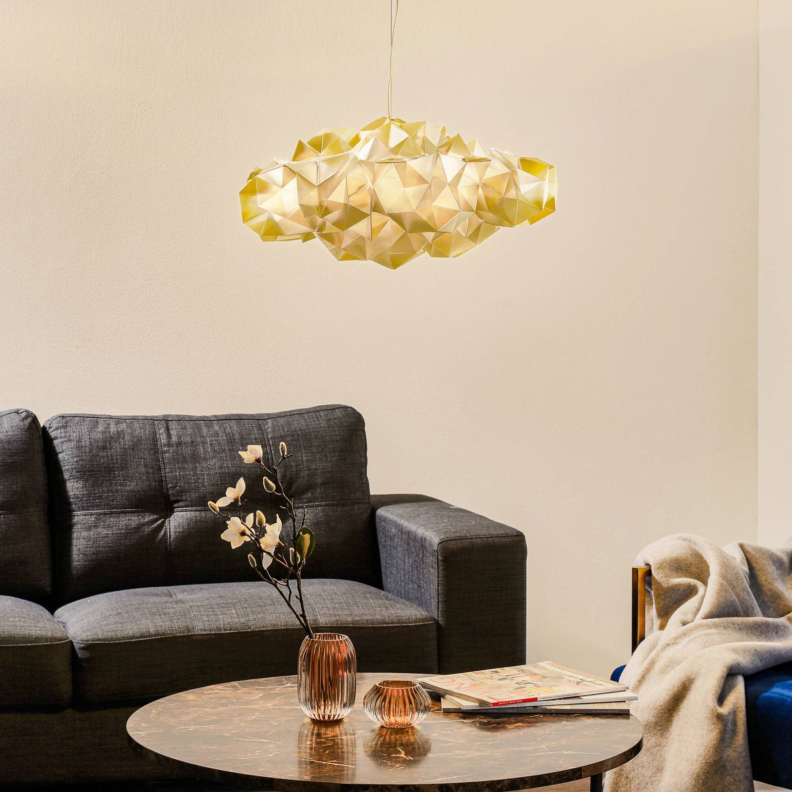 Photos - Chandelier / Lamp Slamp Drusa - designer hanging light, cream 