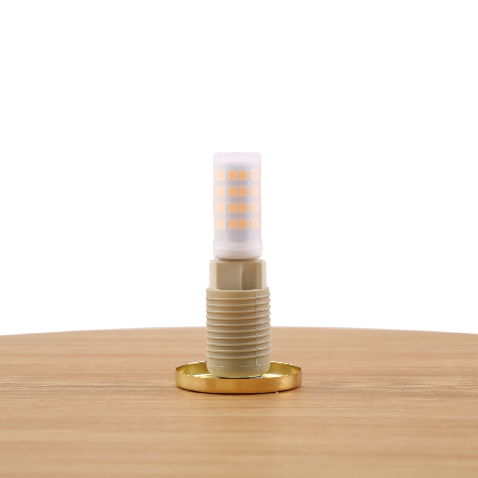Lindby fali lámpa Zain, fa színű/fehér, üveg, Ø 33 cm, G9