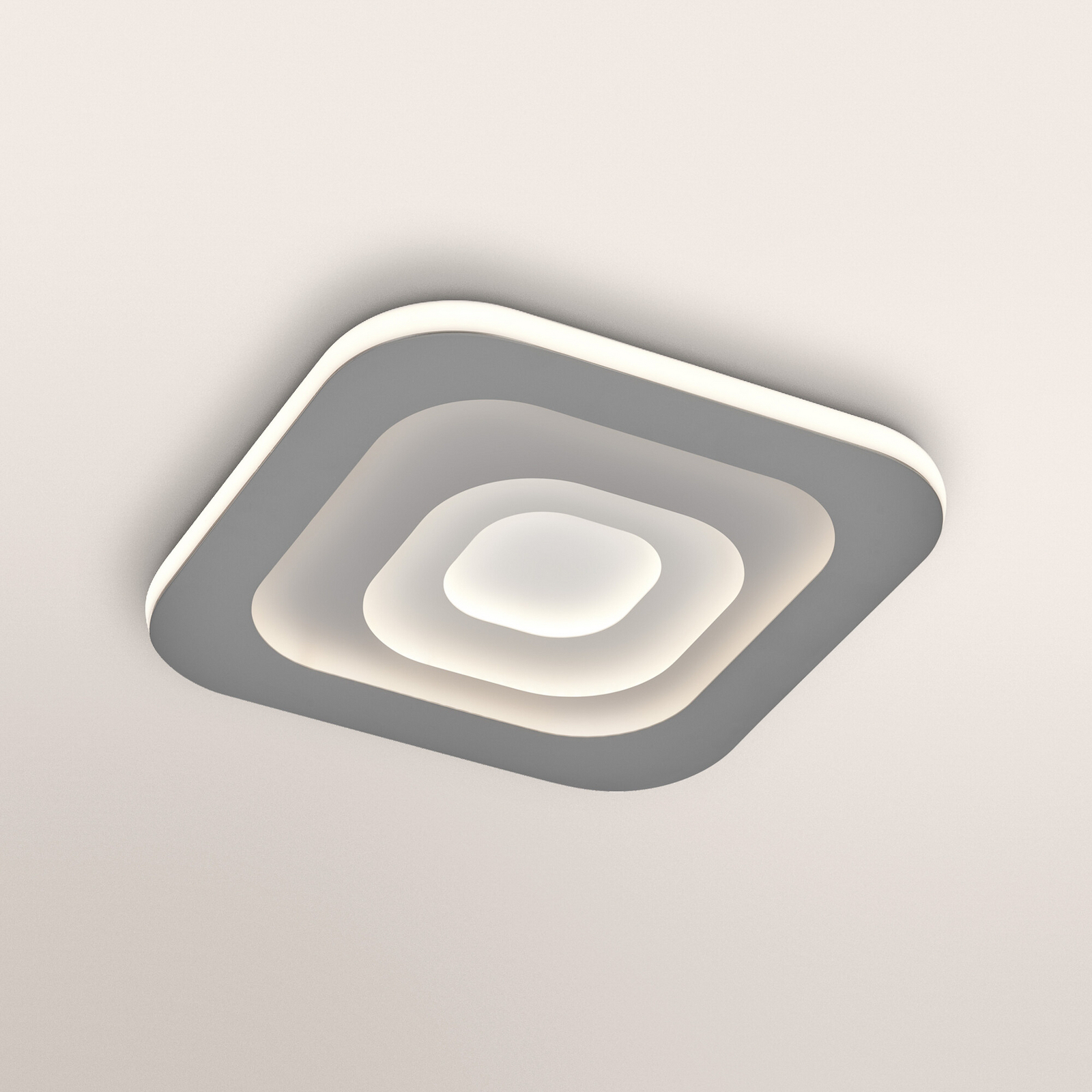 OSRAM LED griestu lampa ORBIS SPIRAL SQUARE, 36 x 36 cm, pelēka OSRAM LED griestu lampa ORBIS SPIRAL SQUARE, 36 x 36 cm, pelēka