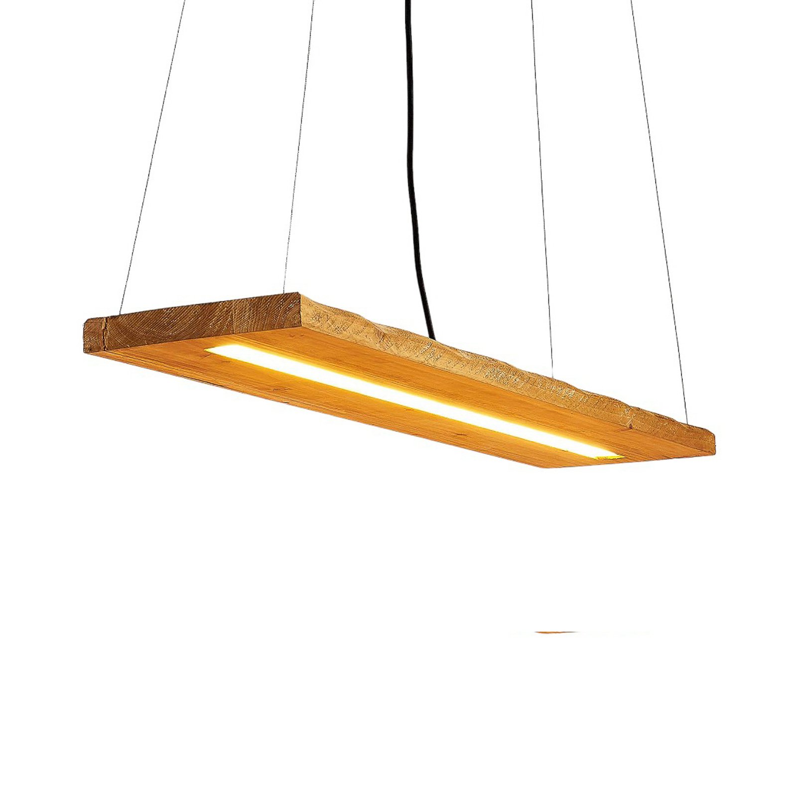 Lindby Nesaja Holz-LED-Pendelleuchte