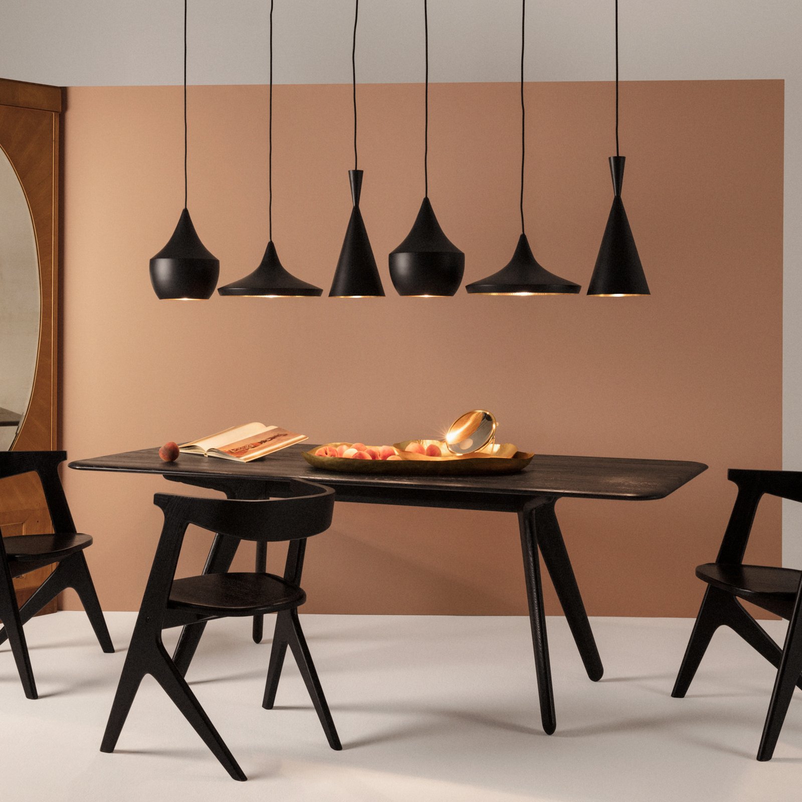 Beat Range Linear hänglampa 6 lampor svart - Tom Dixon