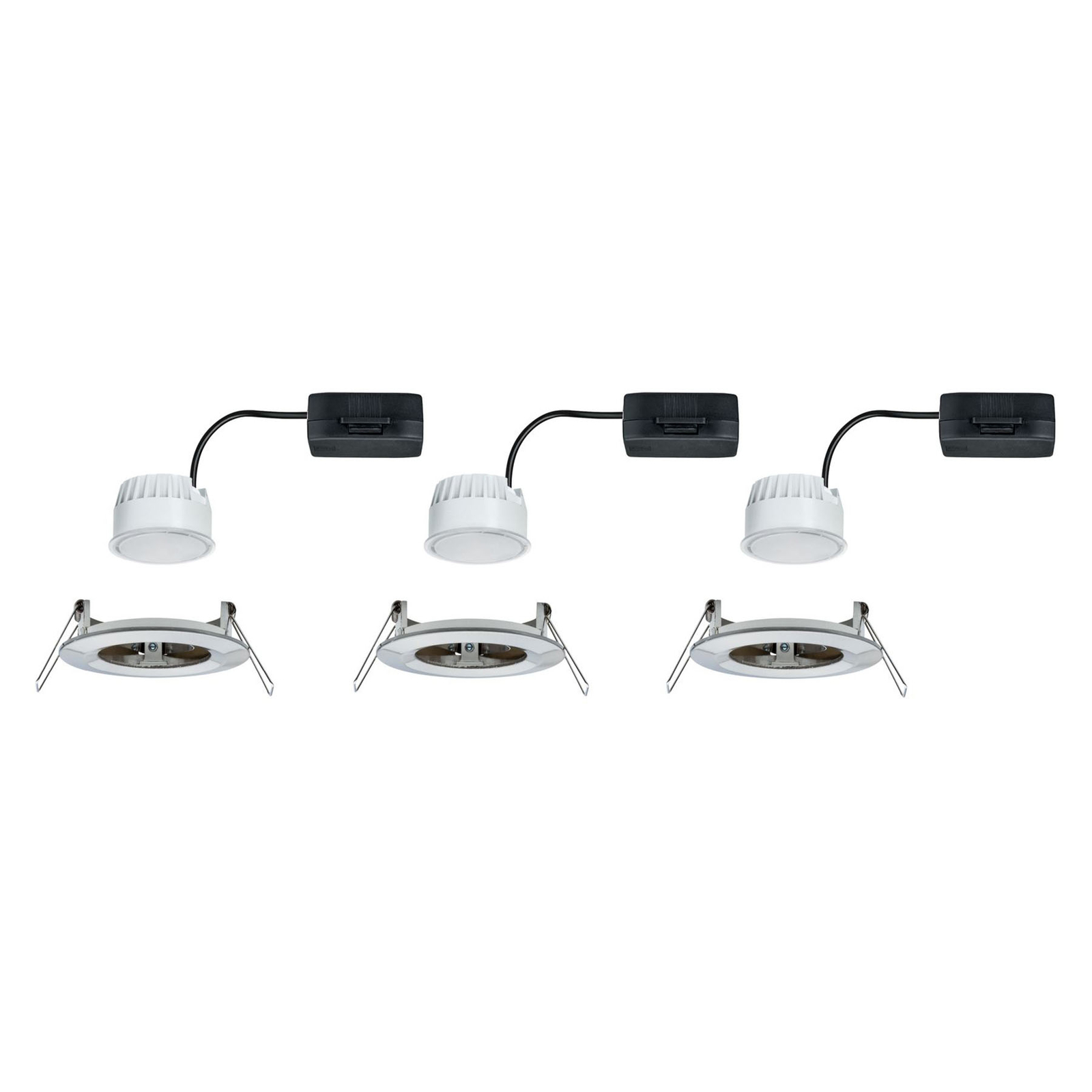 Paulmann Nova LED-Einbauleuchte 3er starr