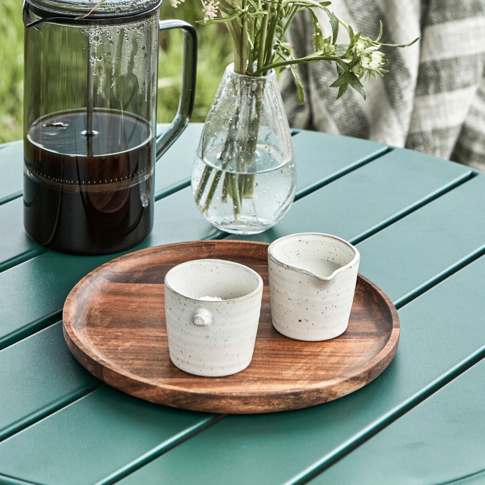 Set da tavola con latte e zucchero HDPion, grigio, ceramica - House Doctor