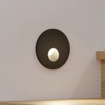 Arcchio LED recessed light Vexi, Ø 7.5 cm, black, aluminium, CCT