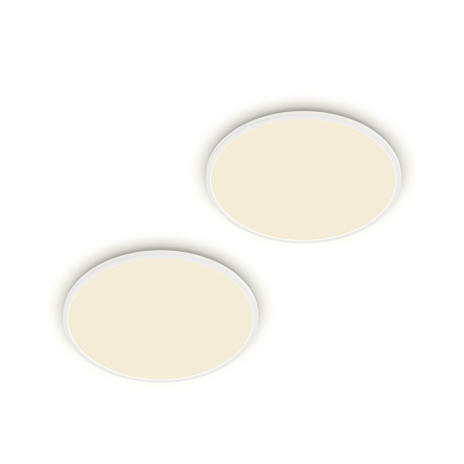 Philips Lampa sufitowa LED SuperSlim, zestaw 2 szt. IP44 Ø 25 cm 4000 K