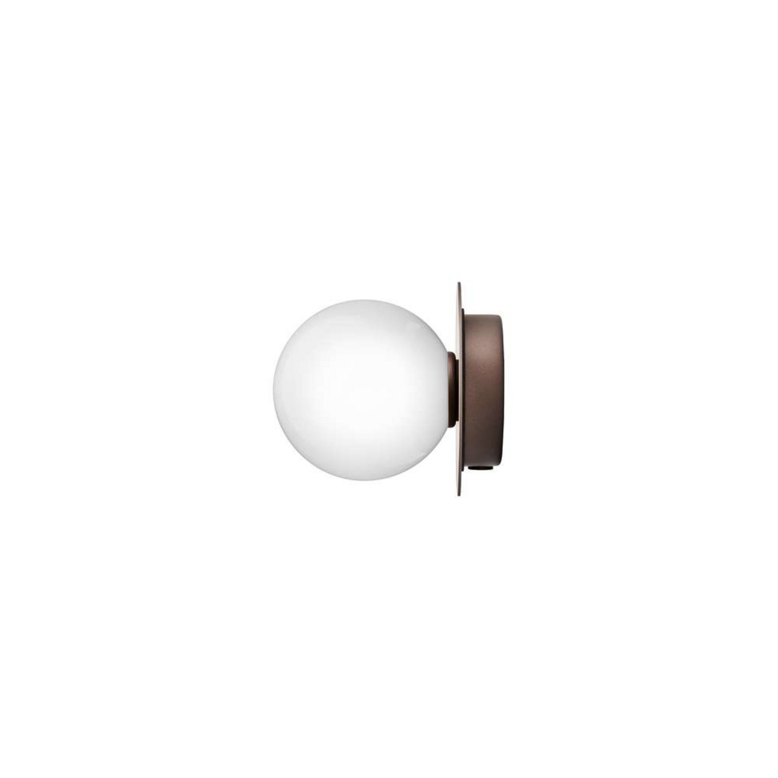Nuura Liila 1 candeeiro de parede/teto, Ø 14 cm IP44, bronze/ópalo