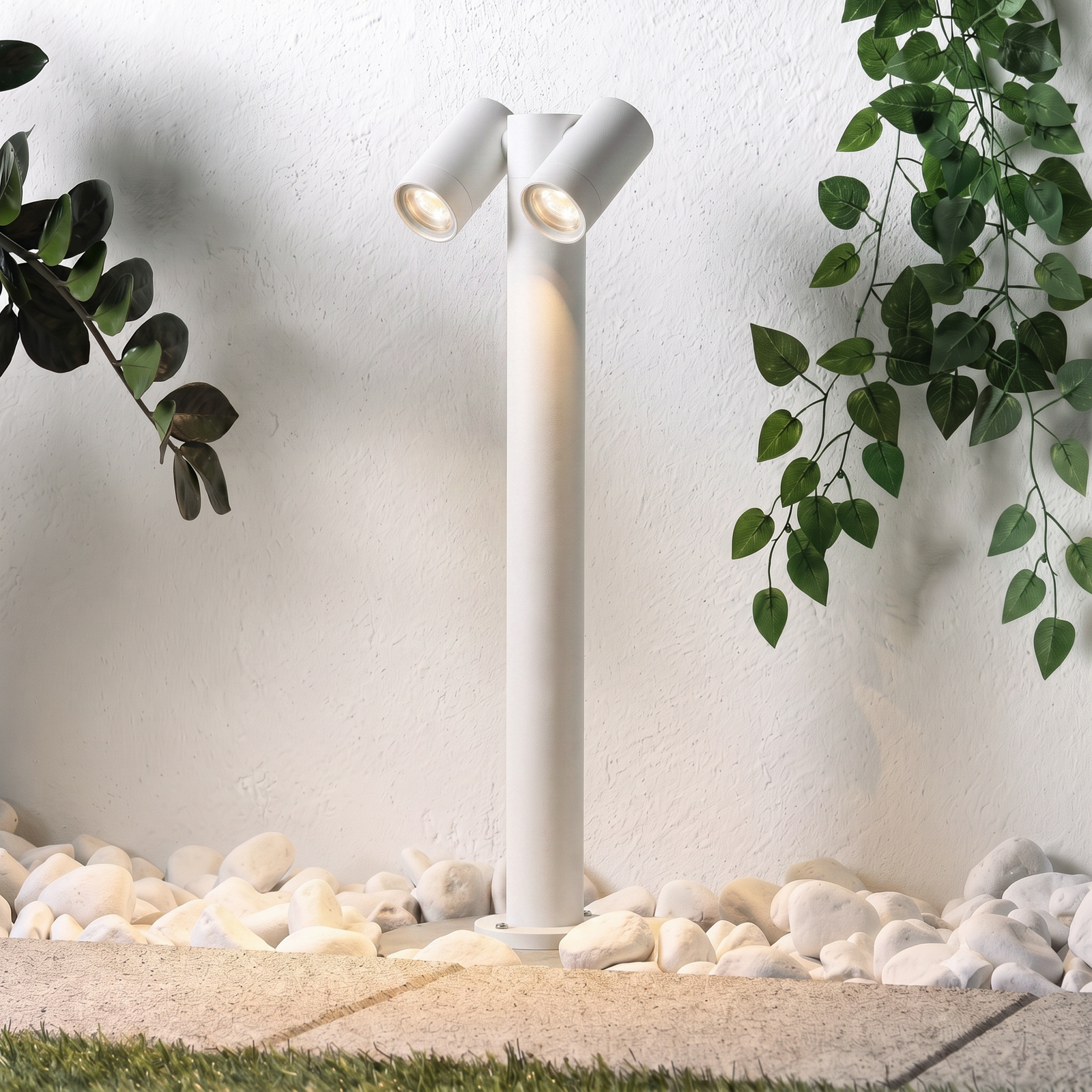 PRIOS takų šviestuvas „Tulimar“, 2 lempų, 60 cm, baltas, IP65 PRIOS takų šviestuvas „Tulimar“, 2 lempų, 60 cm, baltas, IP65