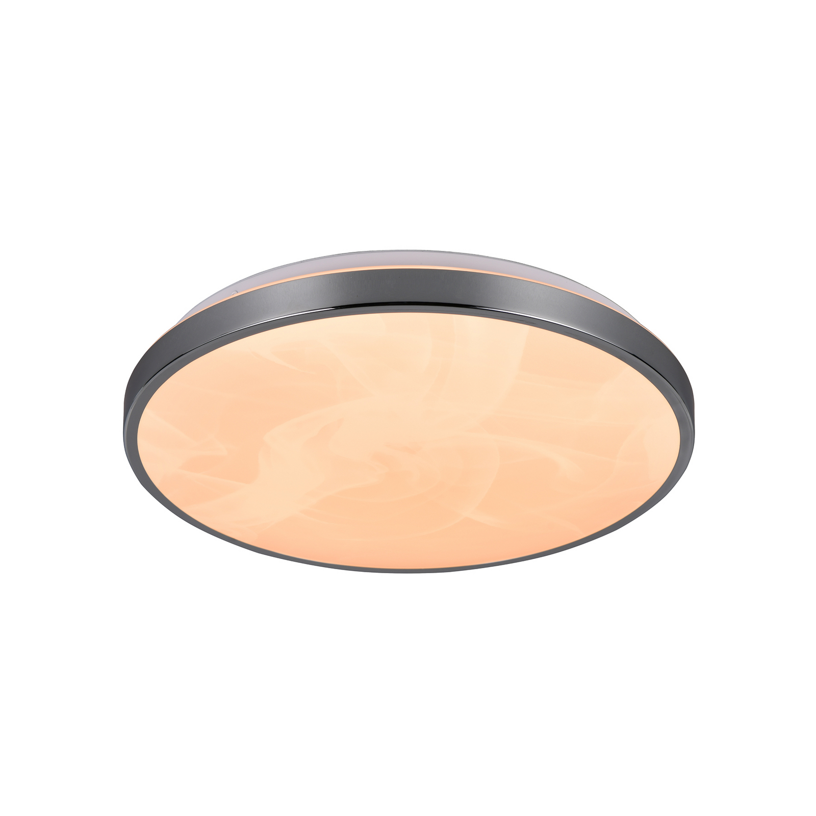 LED griestu lampa „Fena“, hroma krāsā, Ø 38 cm, metāls, IP44 LED griestu lampa „Fena“, hroma krāsā, Ø 38 cm, metāls, IP44