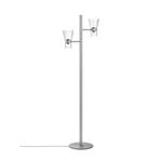 FLOS Nocturne F2 Cone LED álló lámpa, ezüst, 2 izzós, 206 cm