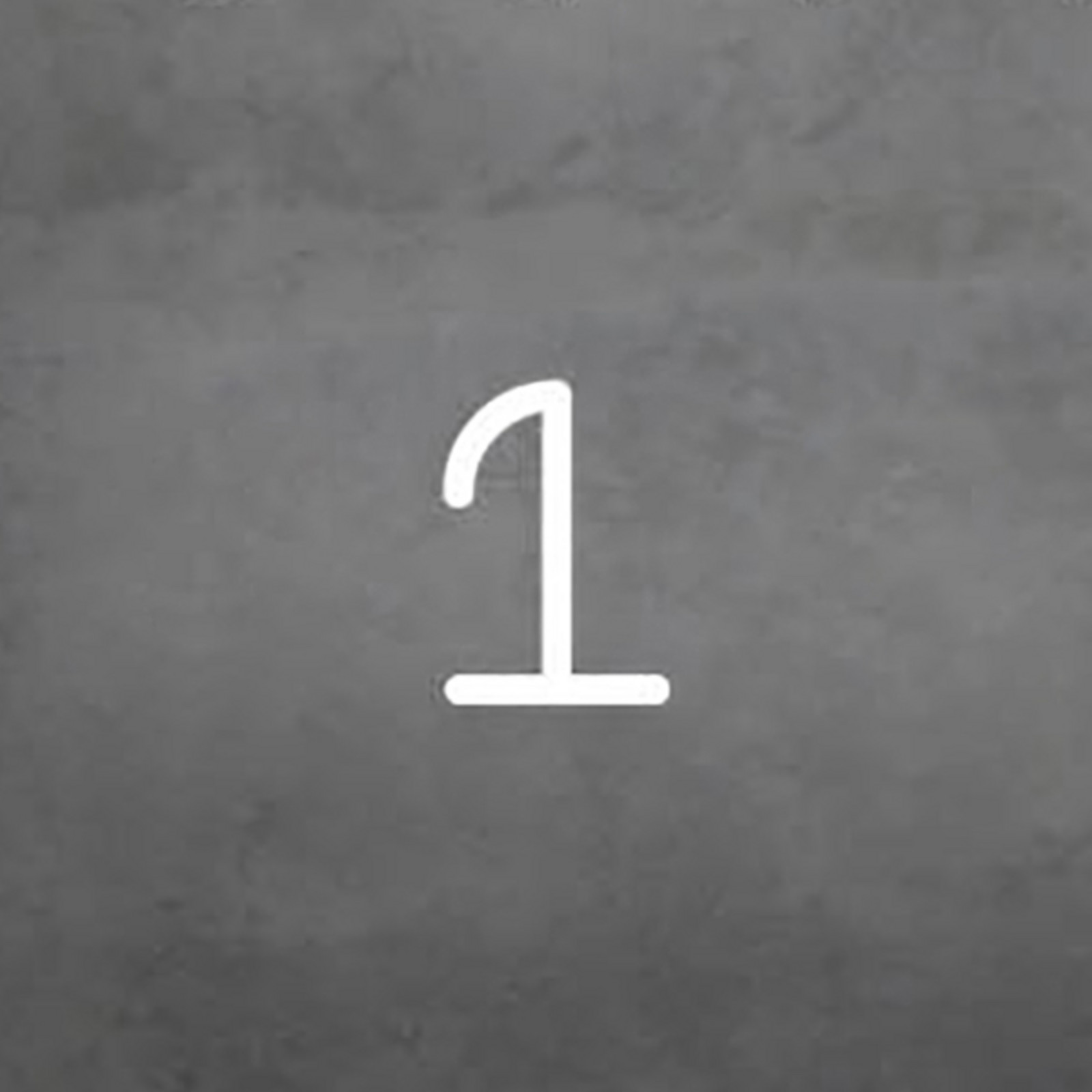 Artemide Alphabet of Light aplică cifră 1 - Camera de zi / sufragerie - Design - alb opal - Plastic