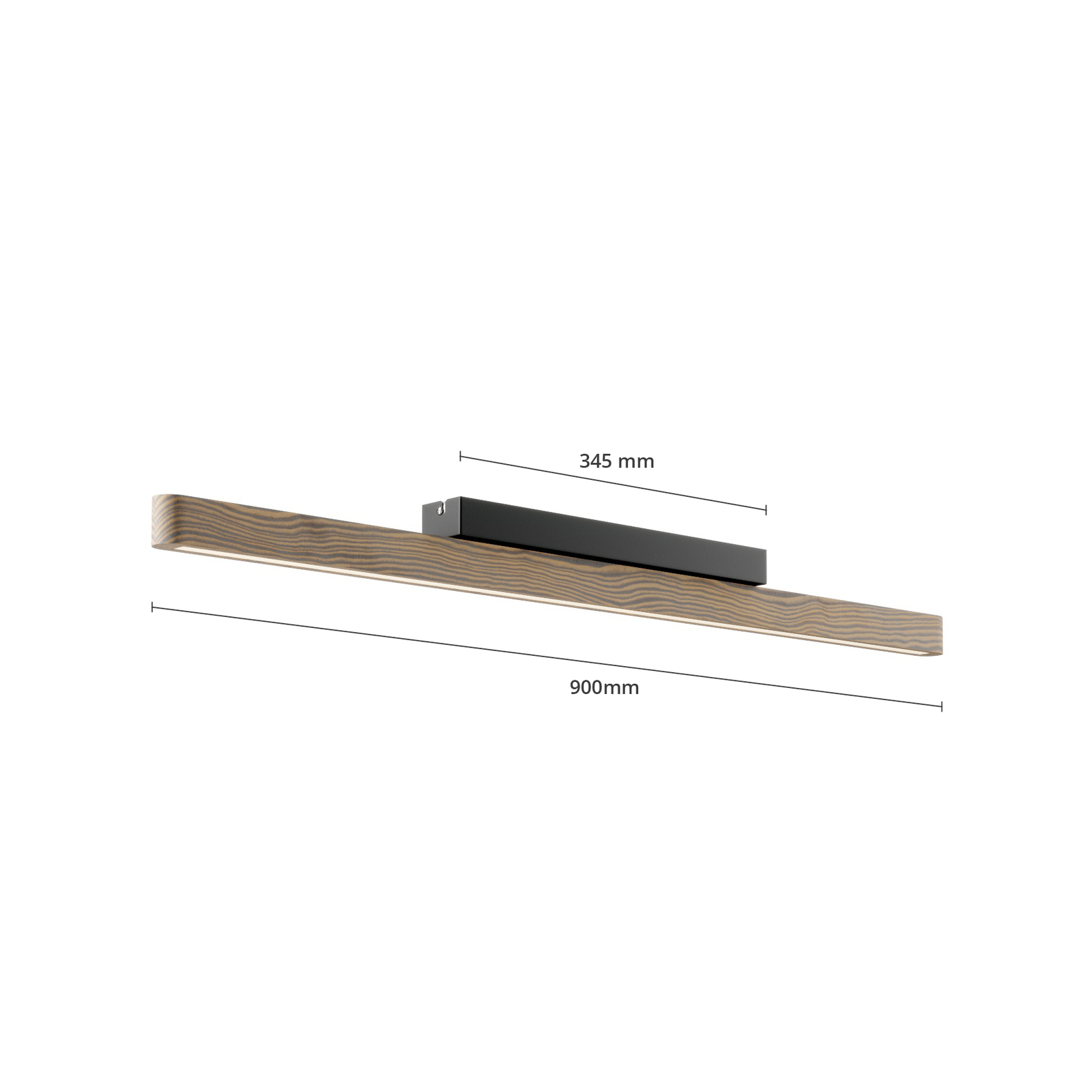 Plafonnier LED Forrestal, longueur 90 cm