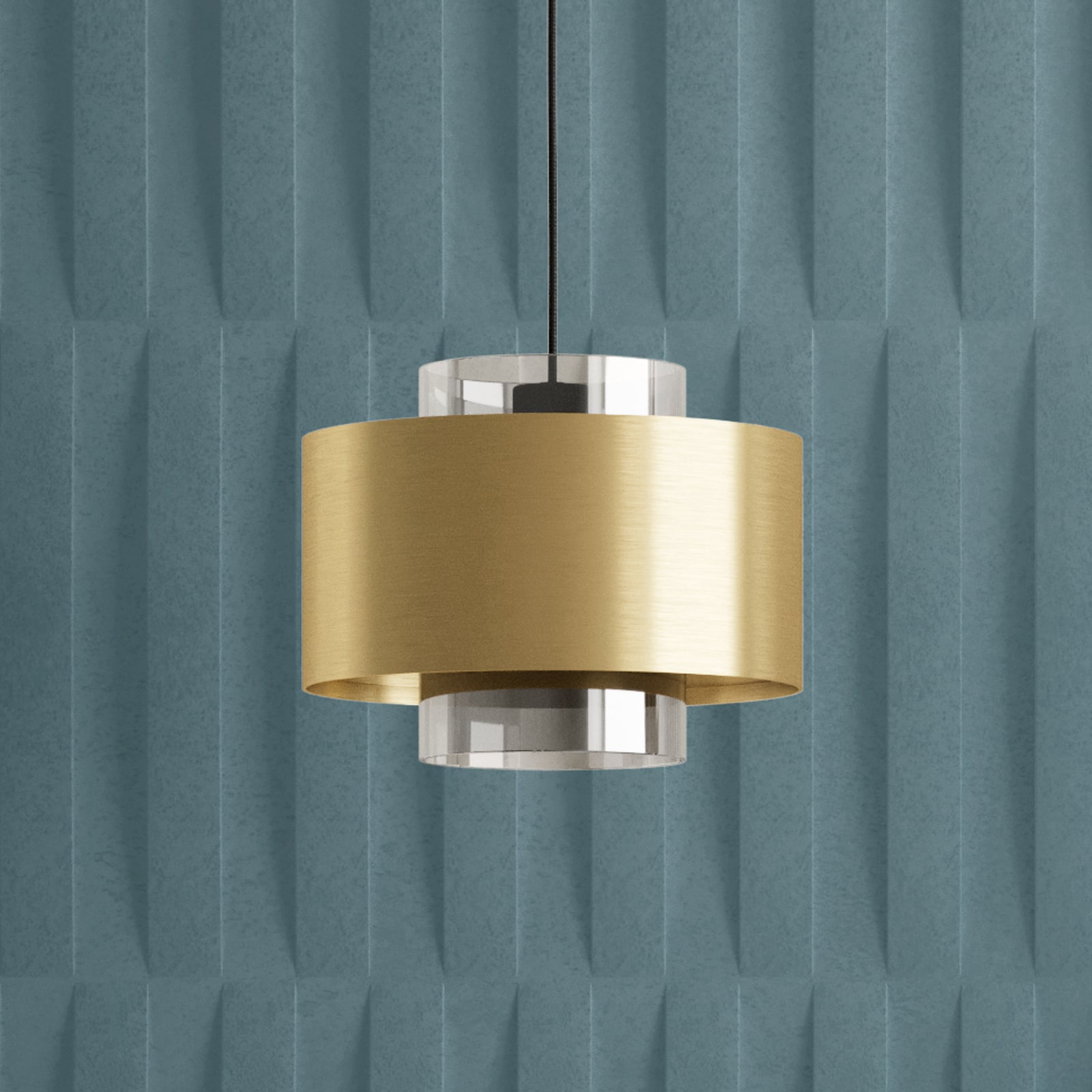 Suspension Stars of Light Dugla, couleur or, Ø 28 cm, E27