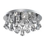 Deckenlampe Hanna, Kristall Diamantform 35cm chrom