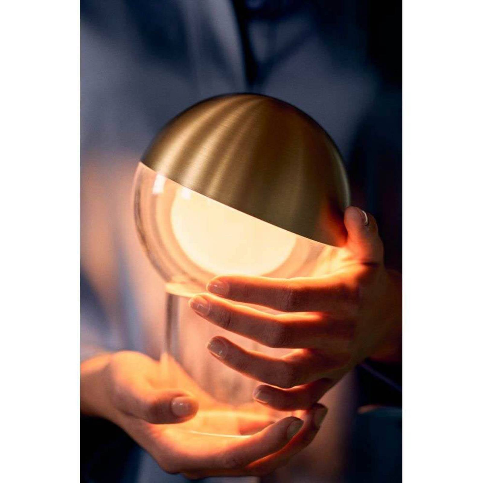  Frandsen Frandsen Led Rechargeable Table Lamp Pila, Brass, 20 Cm, Dimmable 