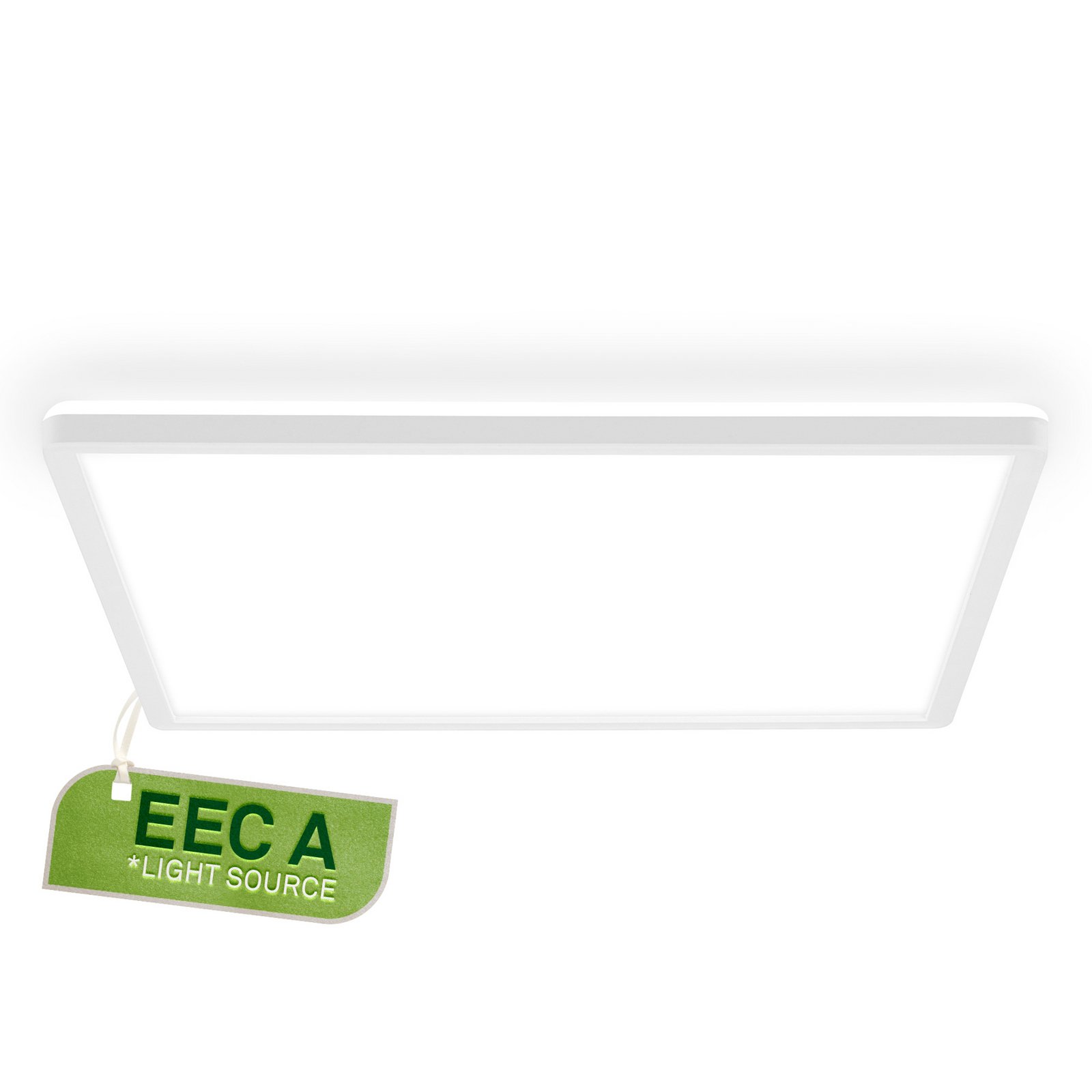 Plafonnier LED Tava A, 42x42 cm, plastique, blanc