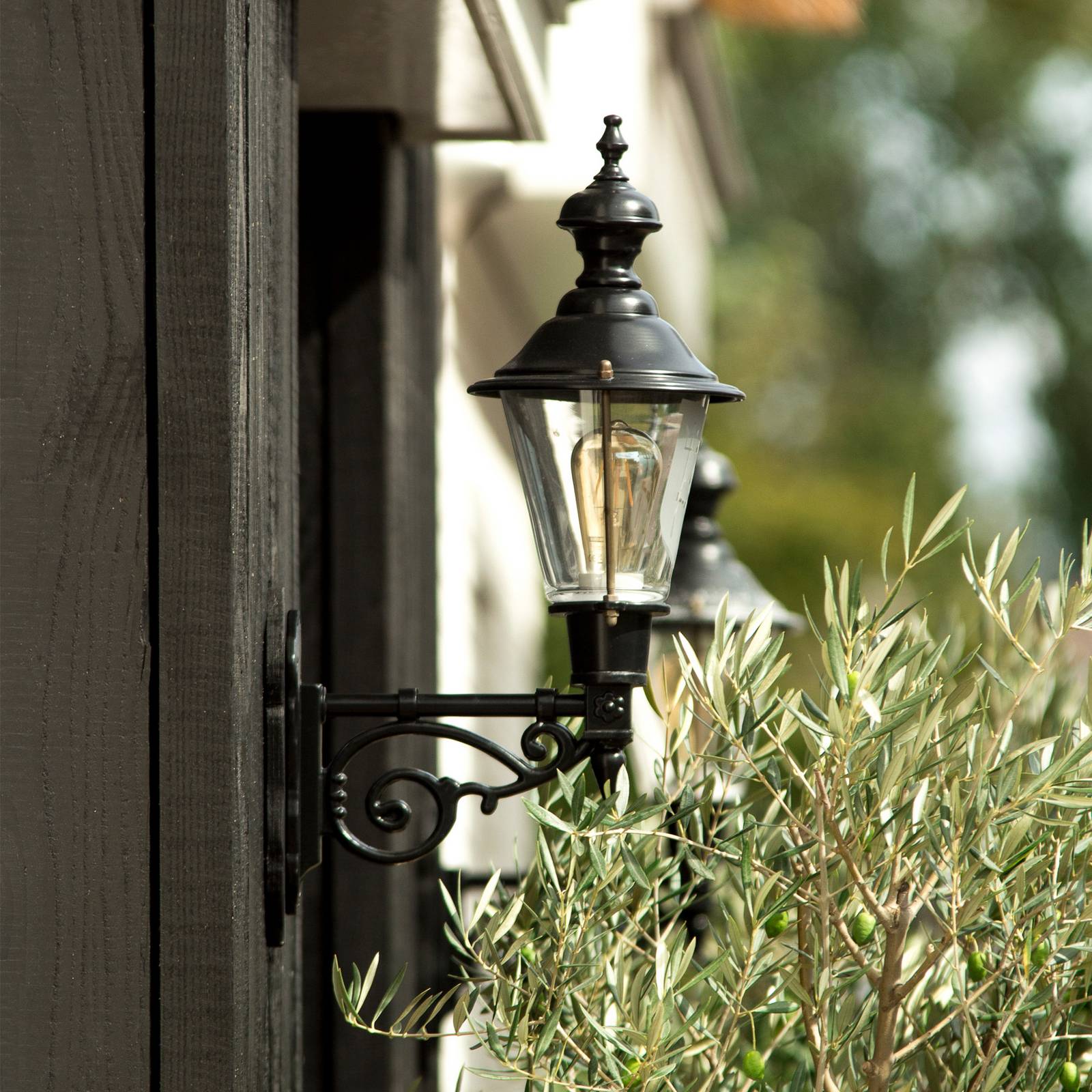 Nostalgische Außenwandleuchte Edam M, grün/kupfer günstig online kaufen