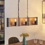 Lindby Kamilja dining room pendant light, wood