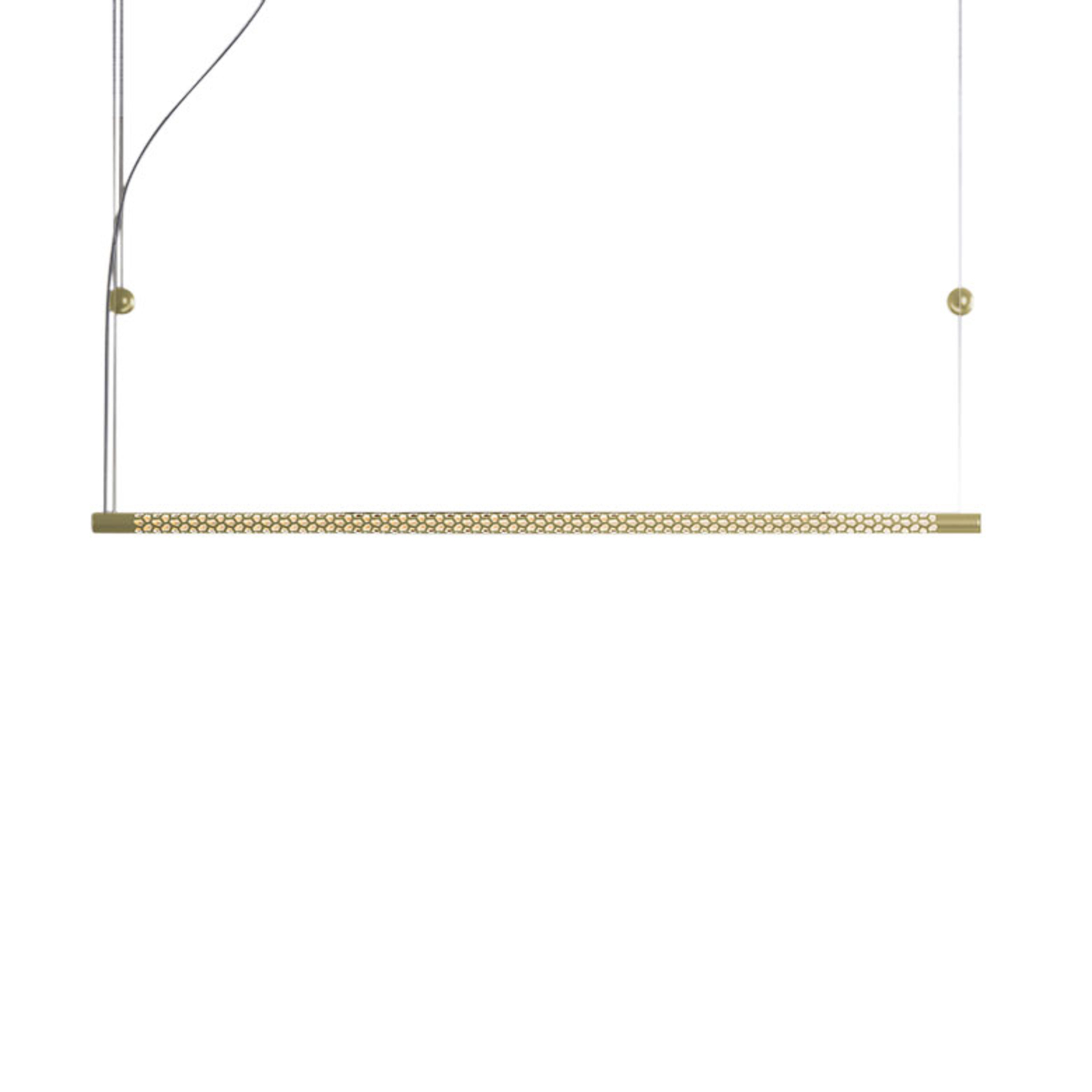 Rotaliana Squiggle H8 LED hanging lamp gold 140 cm