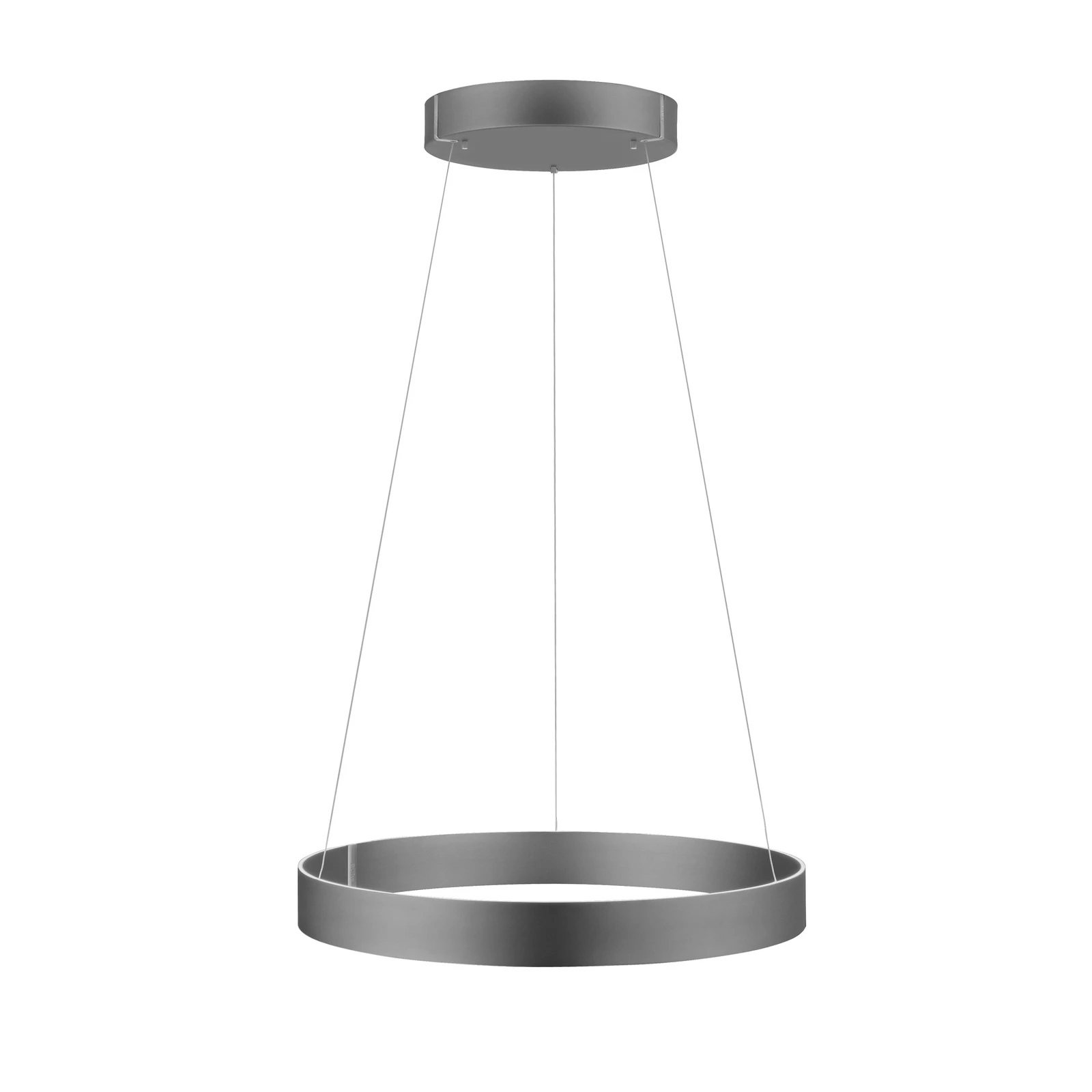 LED viseča svetilka PURE E-Clipse, mystic grey, Ø 70 cm, CCT