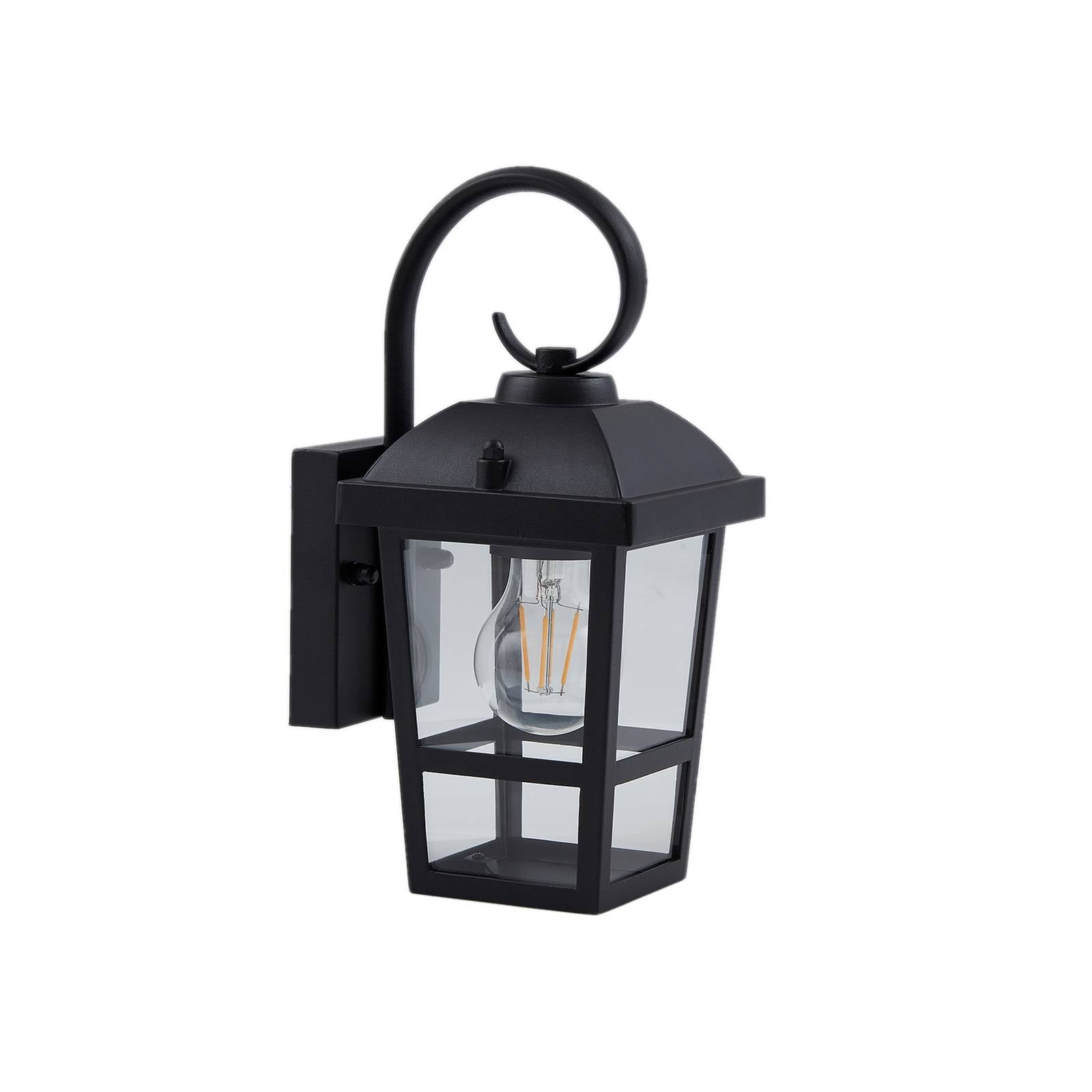 Lindby Außenwandleuchte Eloane, schwarz, Edelstahl, 29 cm