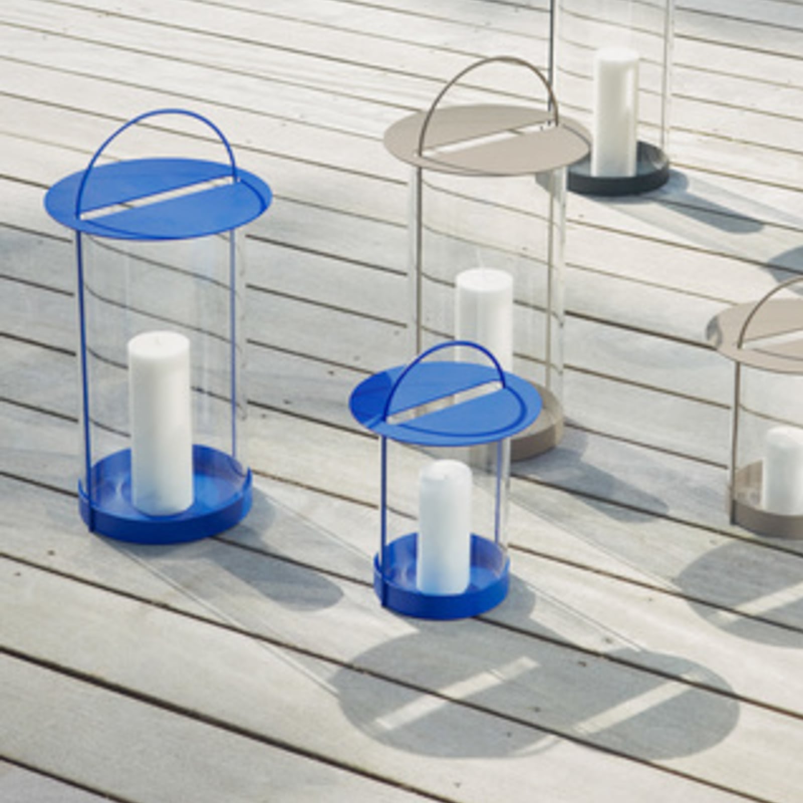 Lanterne Maki, bleue, hauteur 29 cm - OYOY Living Design Lanterne Maki, bleue, hauteur 29 cm - OYOY Living Design