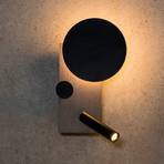 LED sieninis šviestuvas "Klee", pilkos spalvos, kairysis variantas