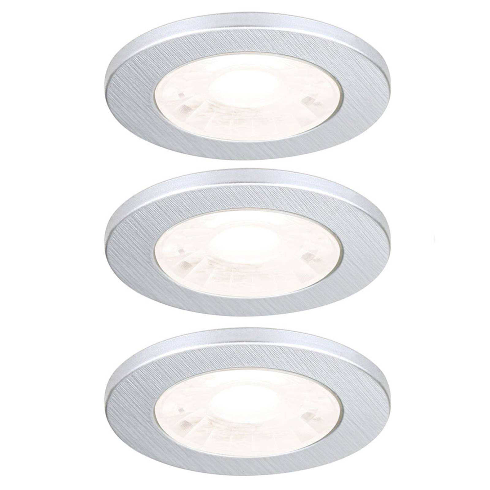 Spot encastré meuble LED Artist lot de 3 argenté