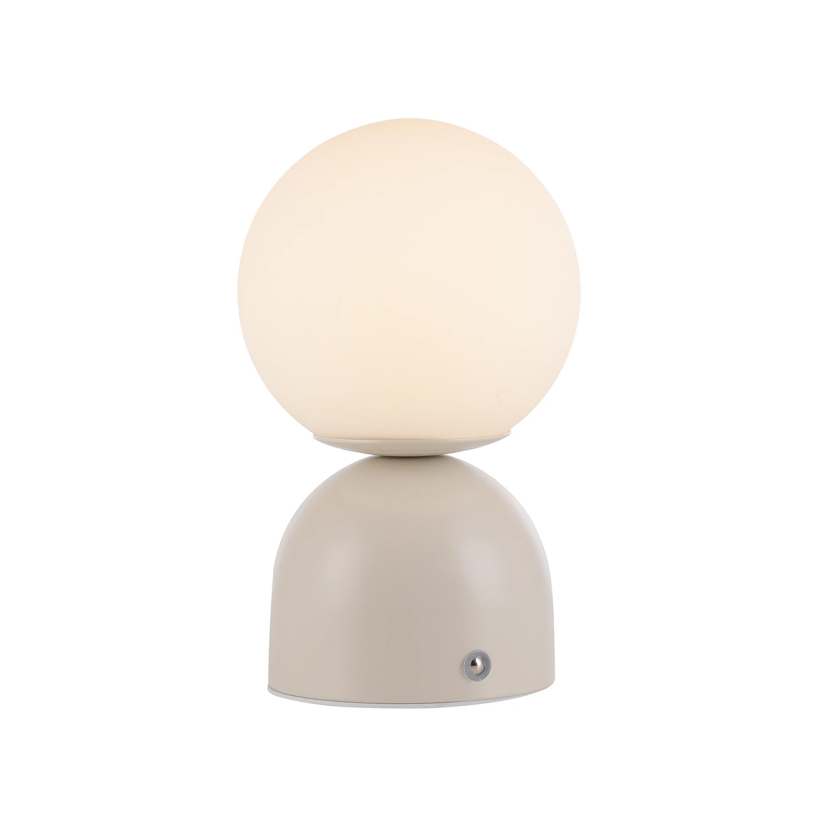 LED akumuliatorinė stalo lempa „RUDI“, smėlio spalvos, aukštis 20 cm, CCT,